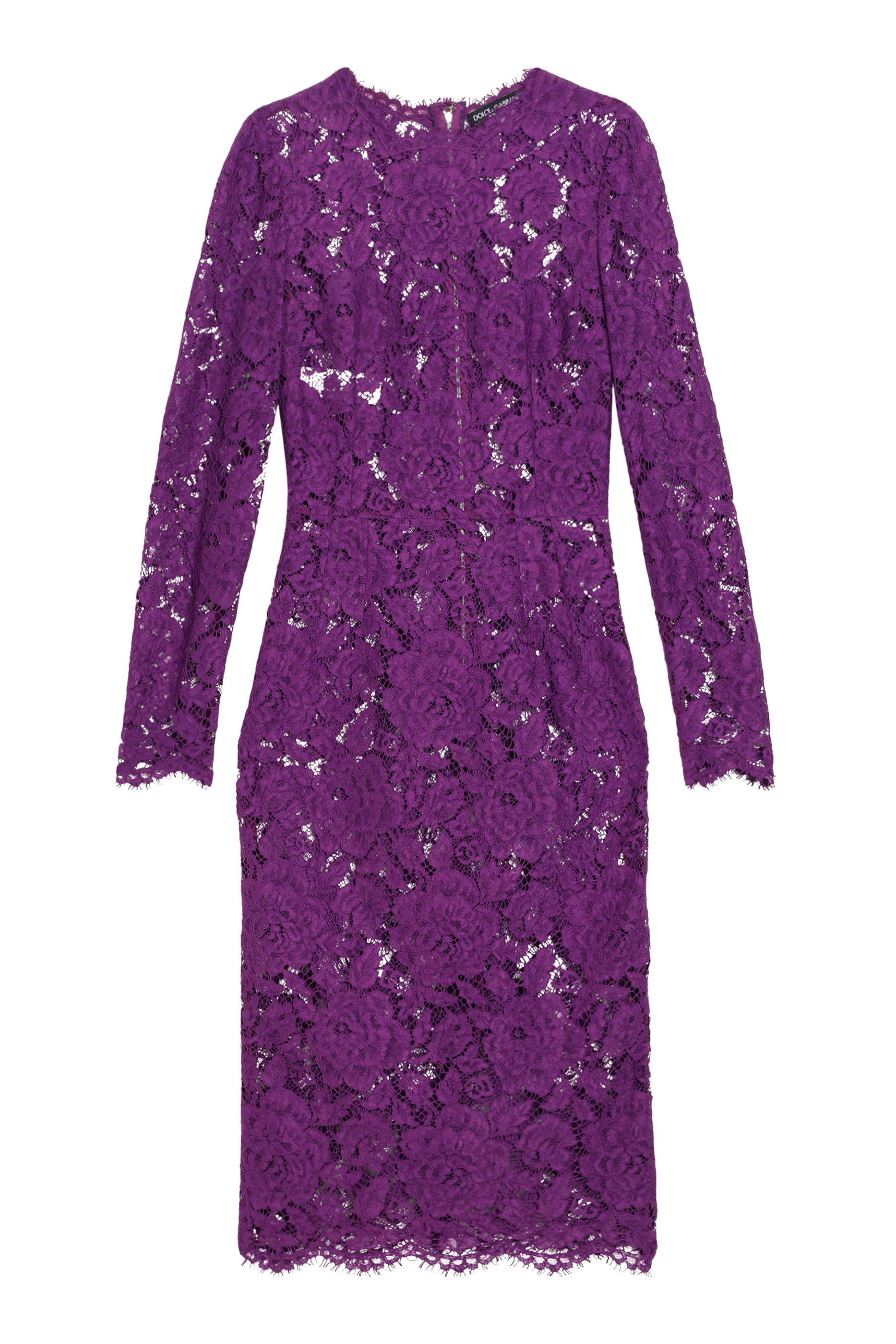 فستان شيث متوسط الطول دانتيل كوردونيتو بزهور