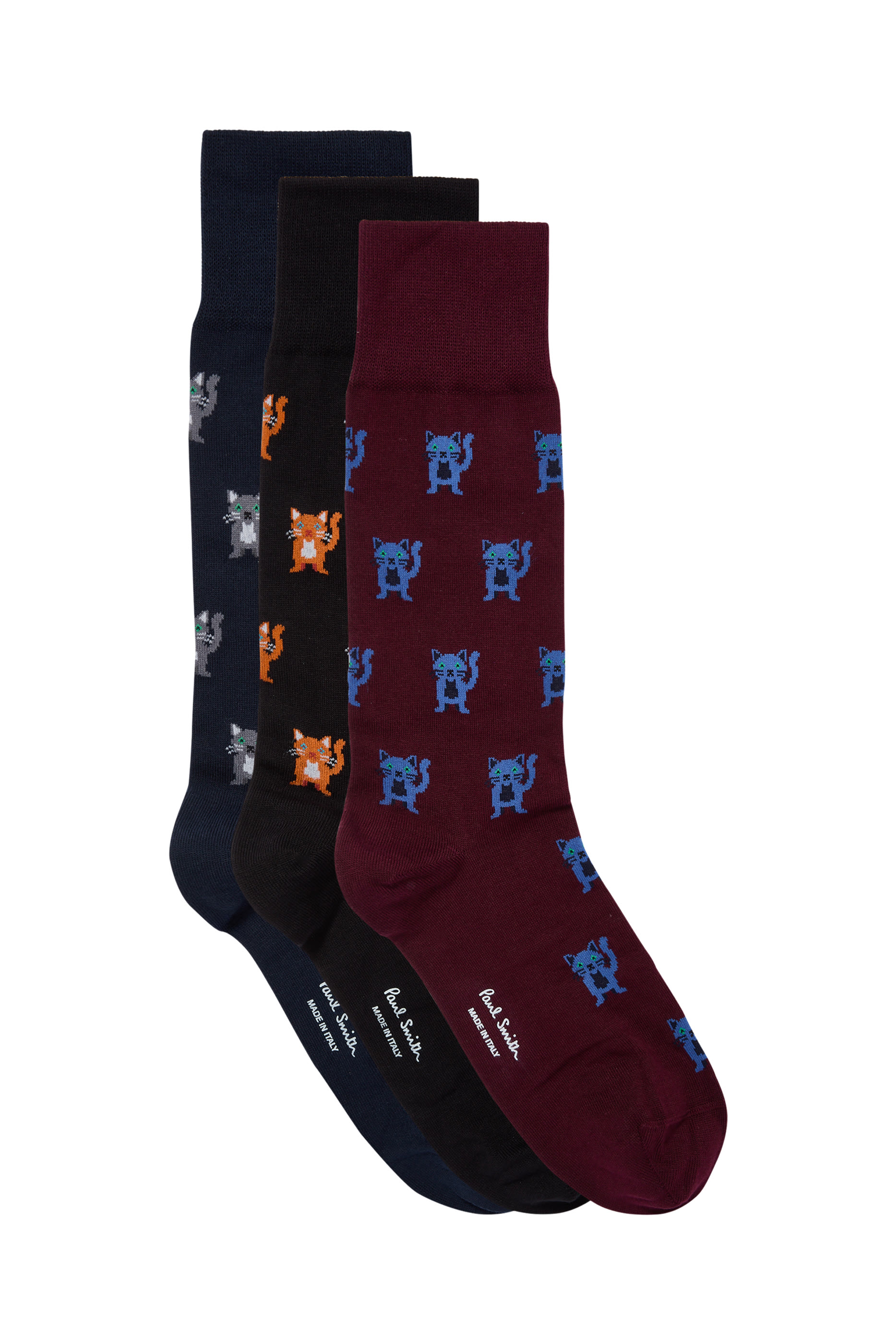  طقم جوارب بنقشة قطط، ثلاث أزواج