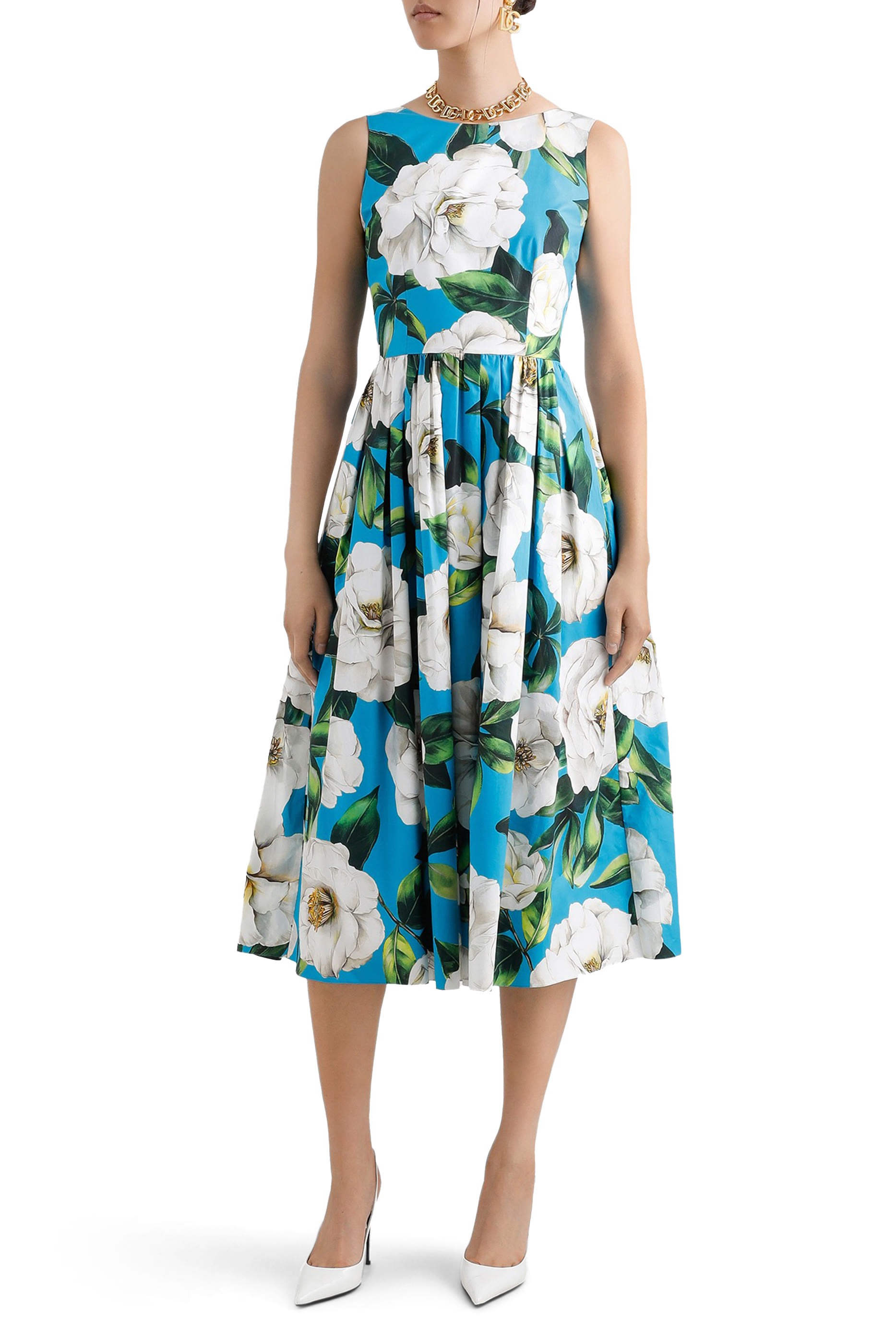 فستان بطبعات زهور