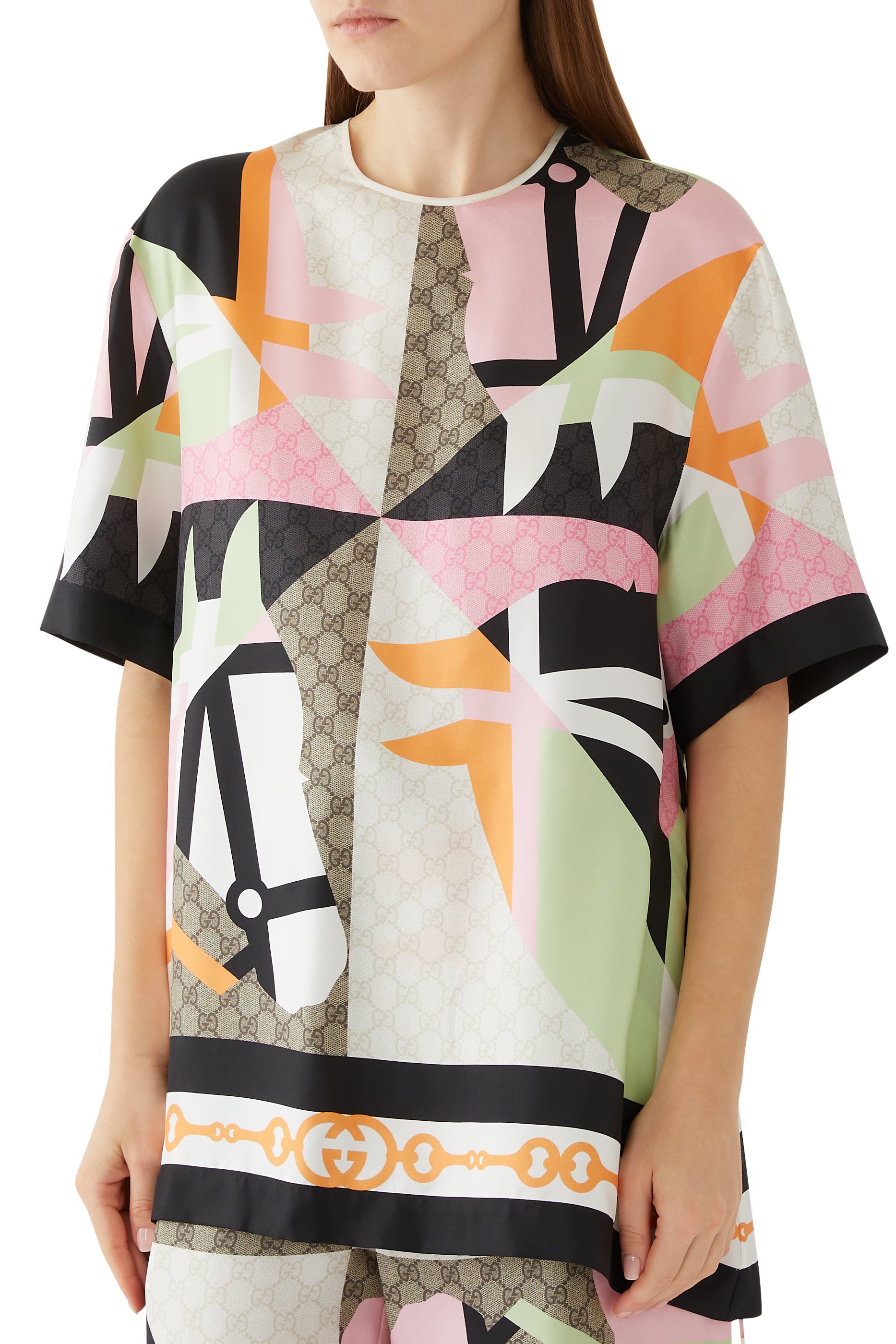 بلوزة بنقشة حصان تويل