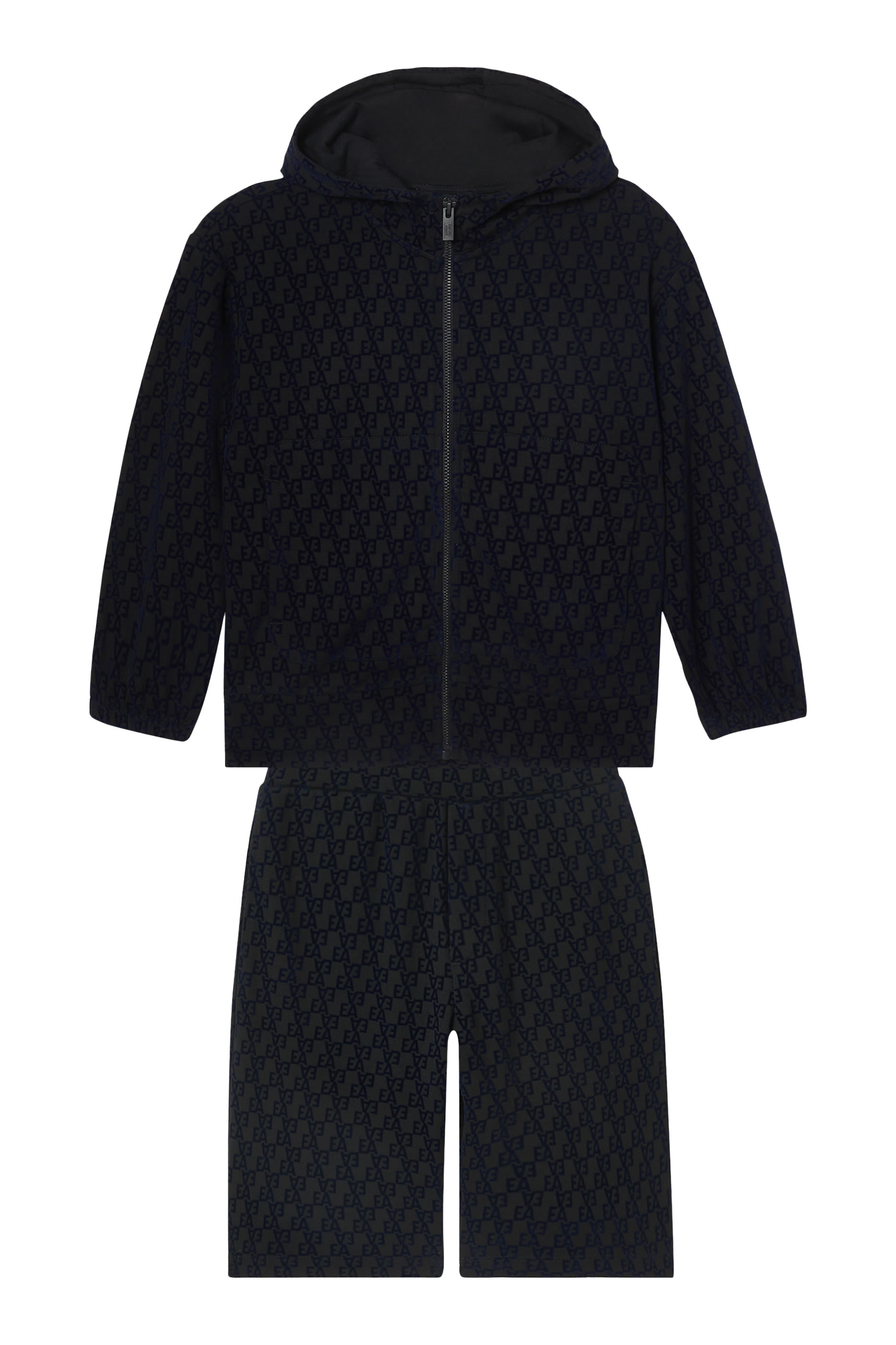 جاكيت مبطن مزين بشعار الماركة للأطفال