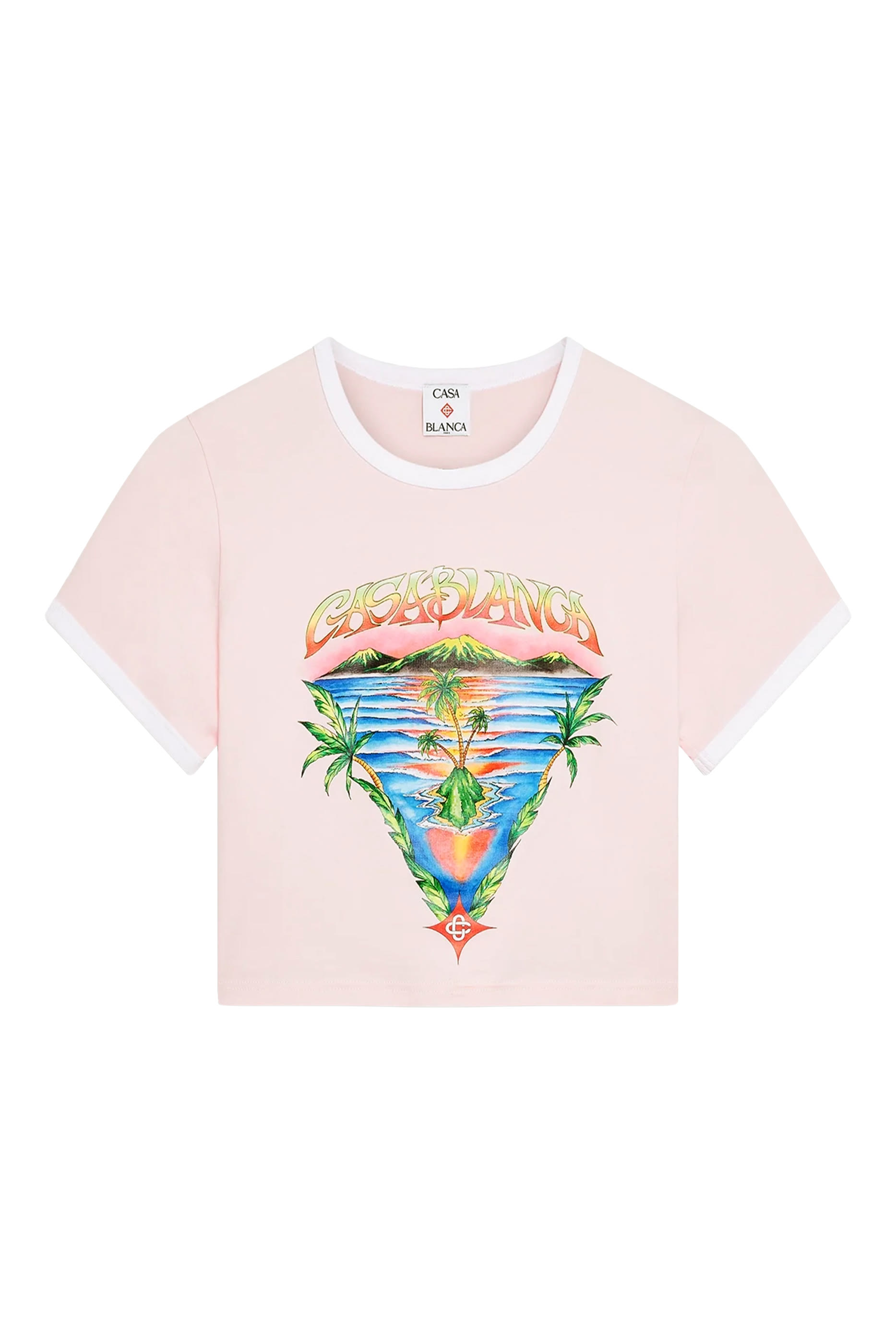 تيشيرت اينوسنس بقصة ضيقة قصيرة ونقشة مثلث