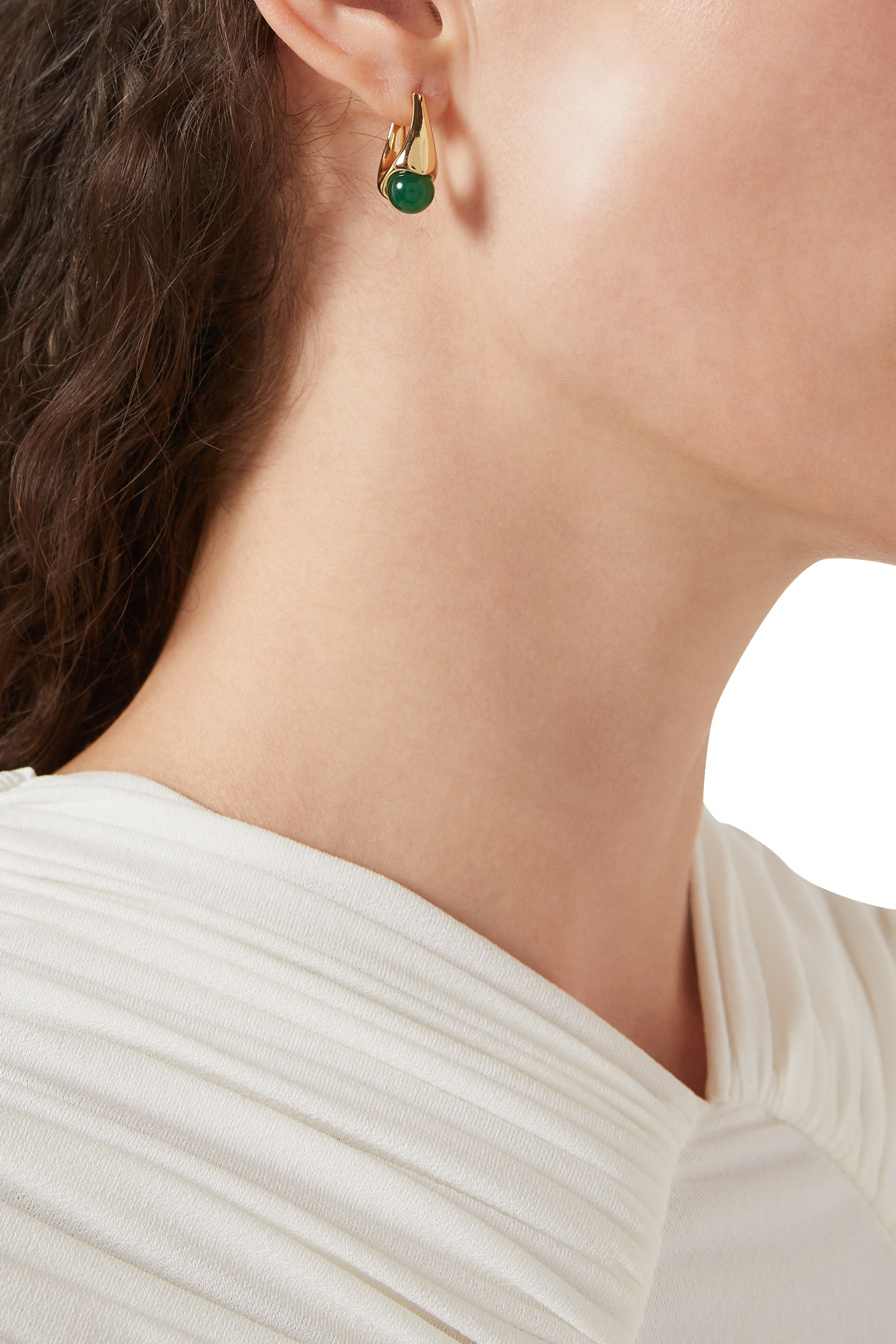 أقراط هاجي هارموني زجاج بقفل تيتانيوم