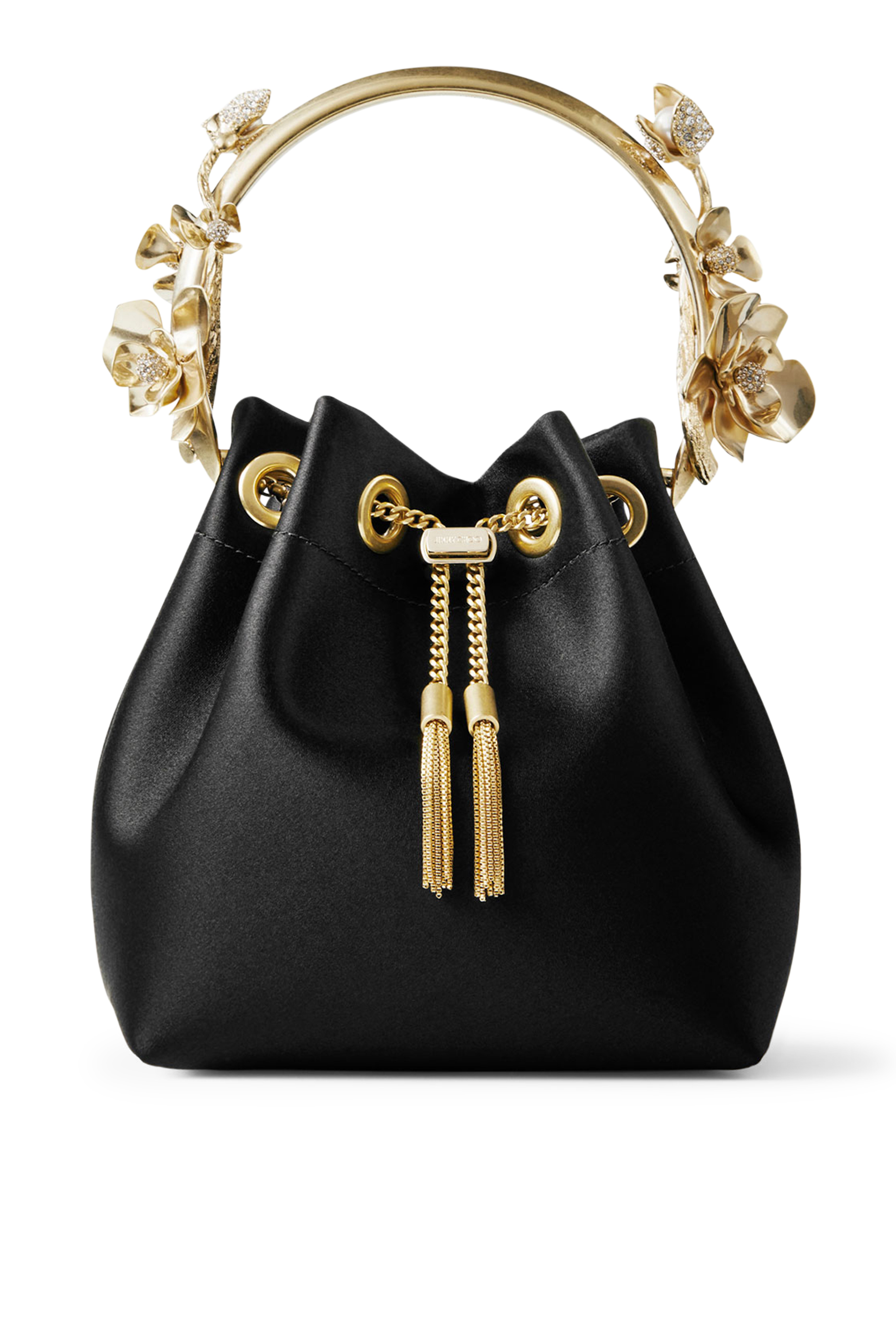 حقيبة بون بون بيد مزينة بزهور