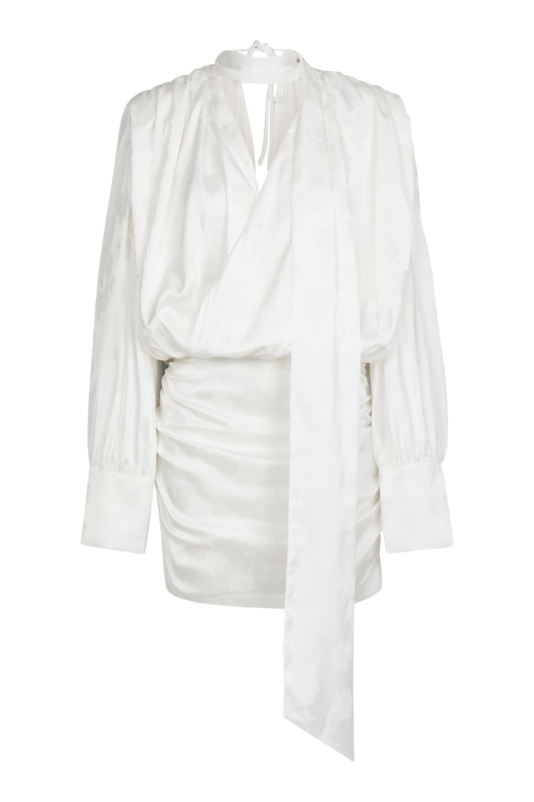 فستان قصير بوشاح