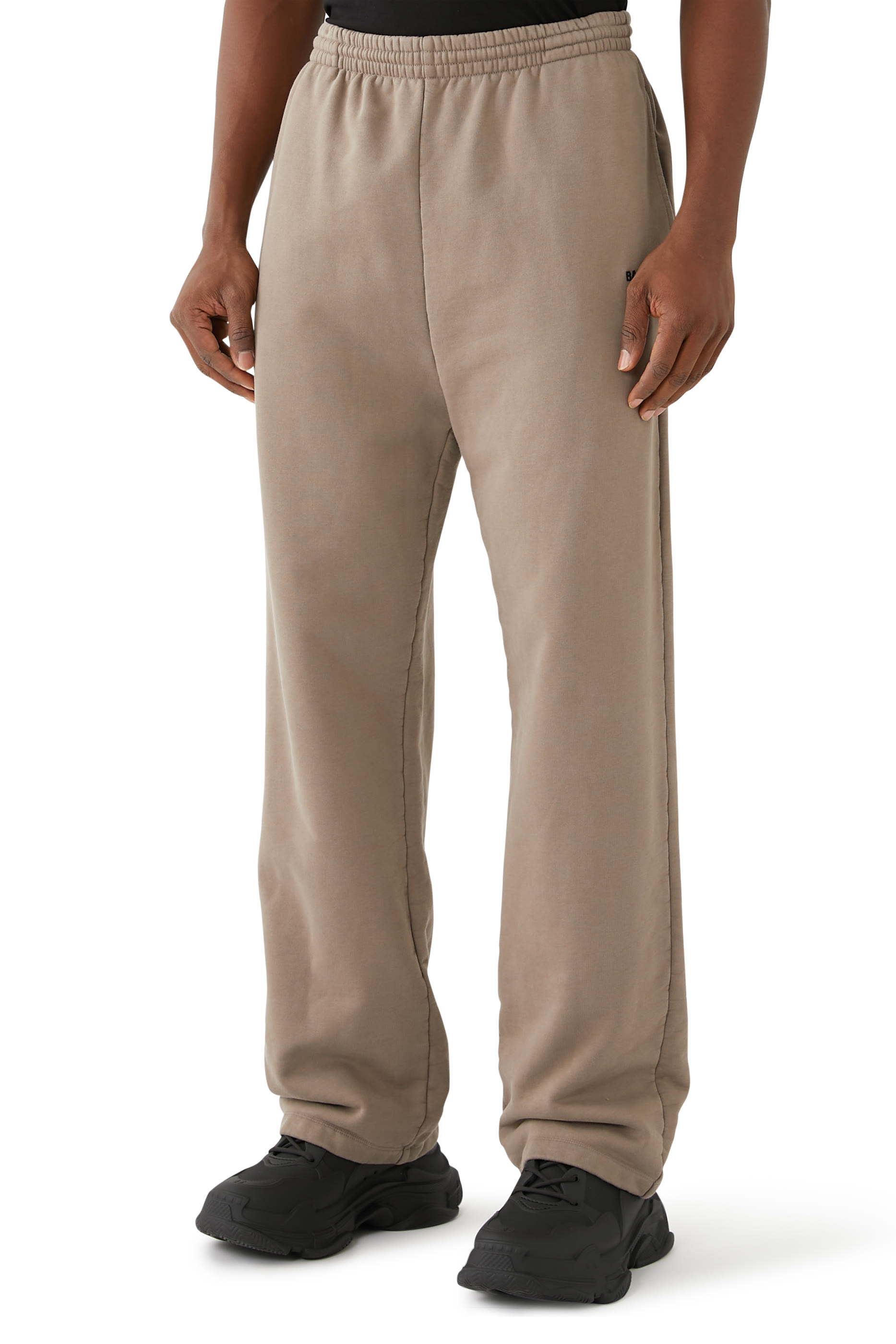 بنطال رياضي للجنسين بشعار الماركة قطن