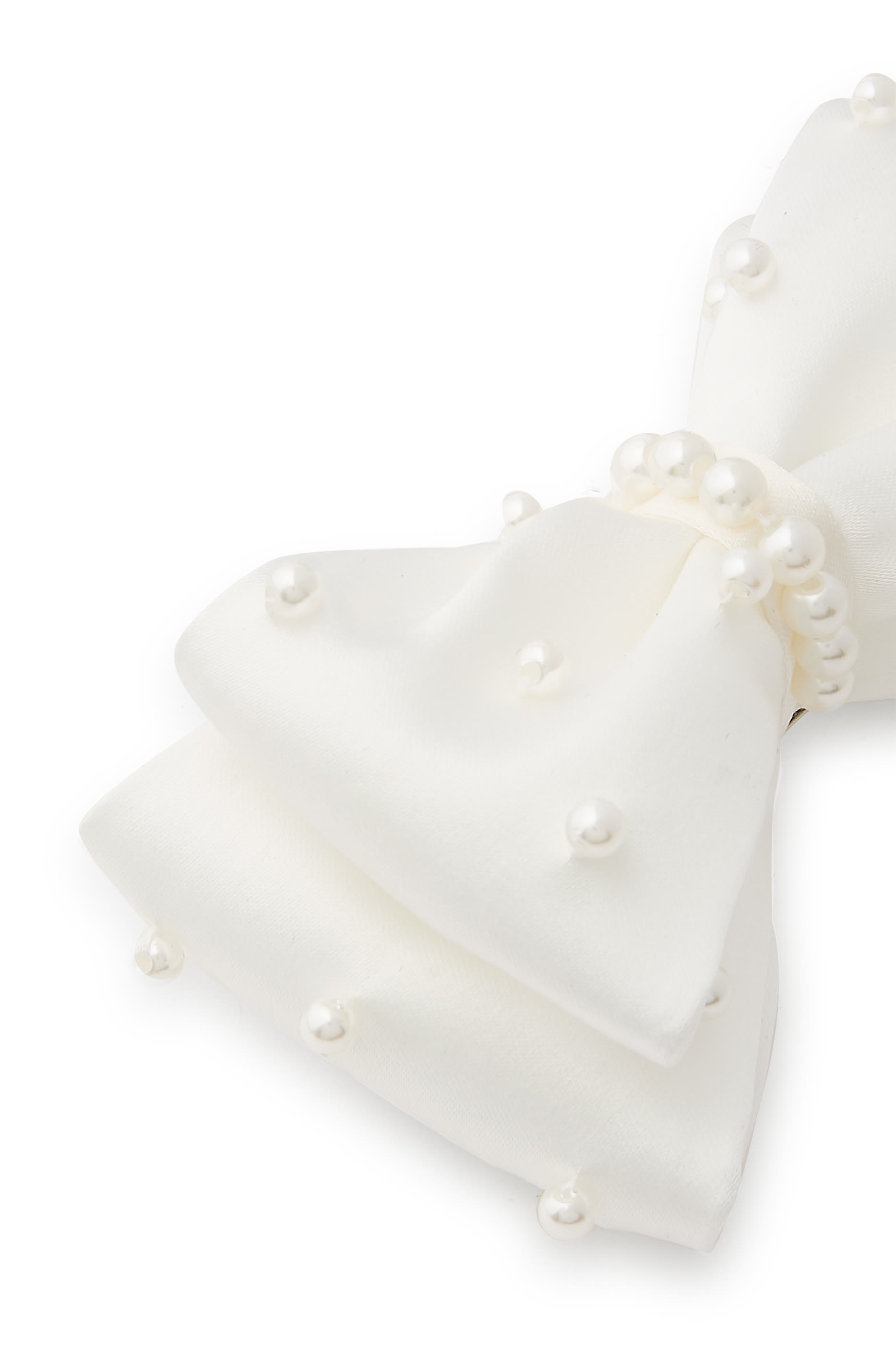 مشبك شعر بفيونكة مزينة بلؤلؤ