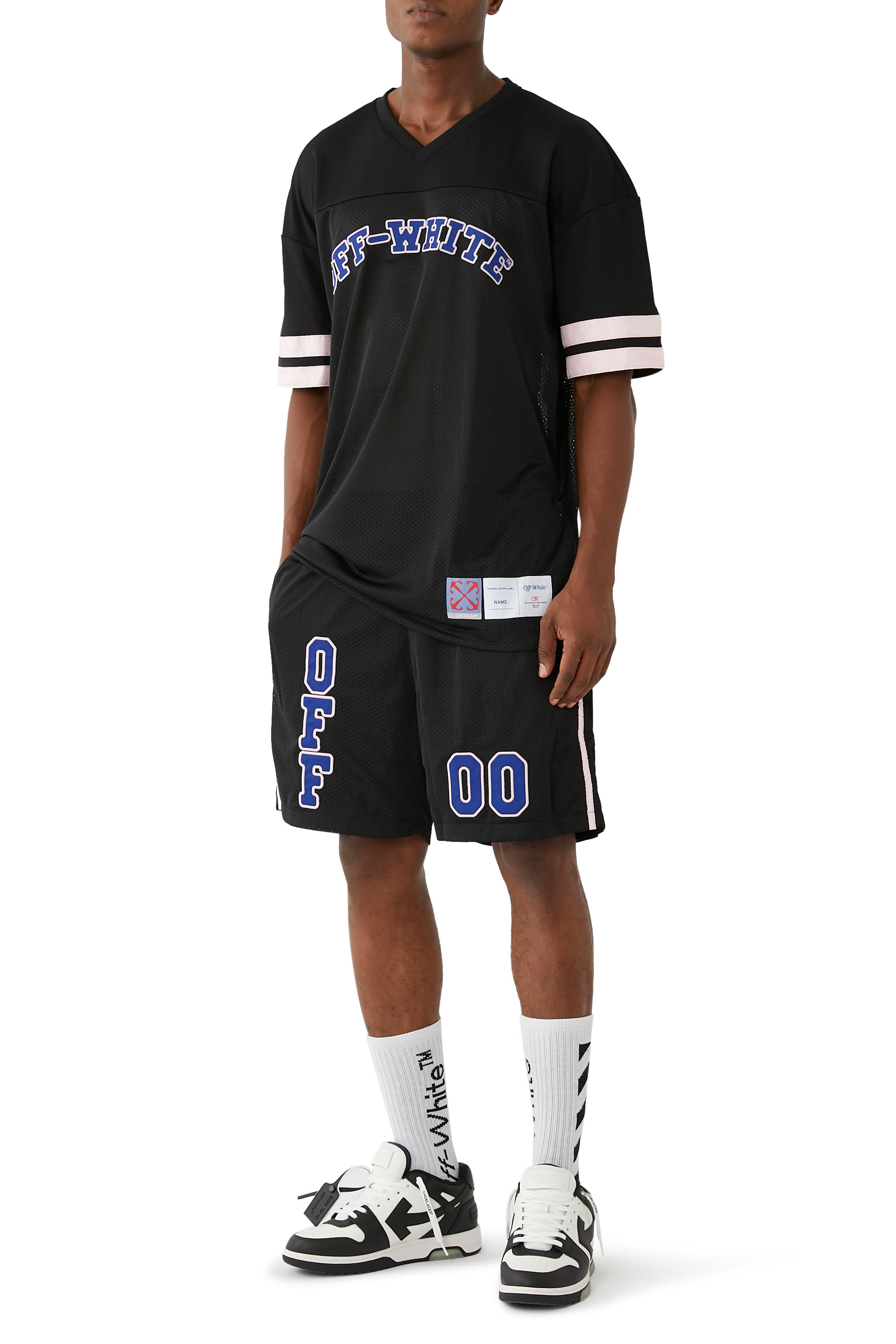 شورت باسكيت بشعار الماركة قماش شبكي