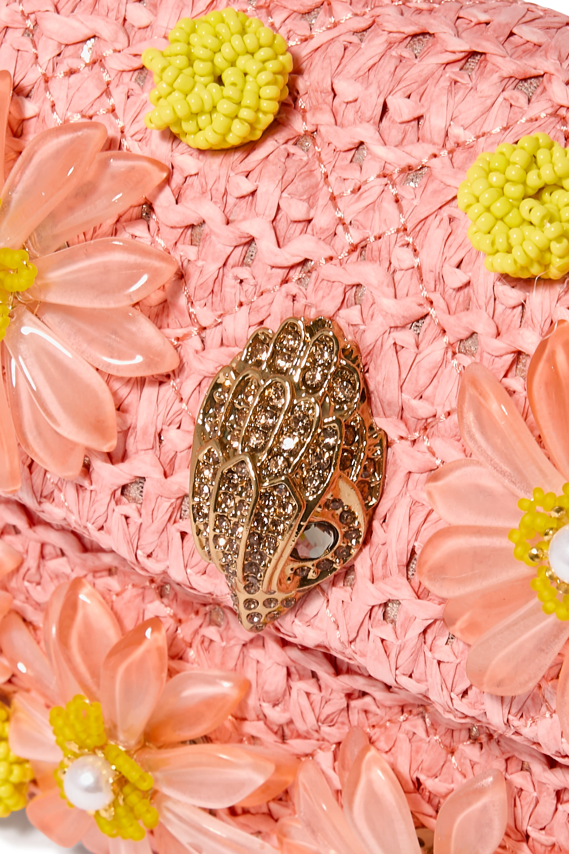 حقيبة كروس بودي كينسينغتون صغيرة بتأثير رافيا