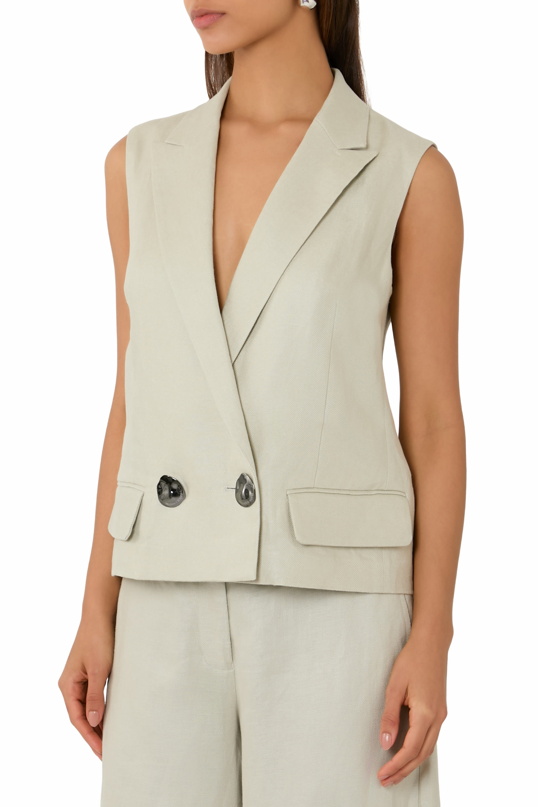 جاكيت قماش كتان تويل