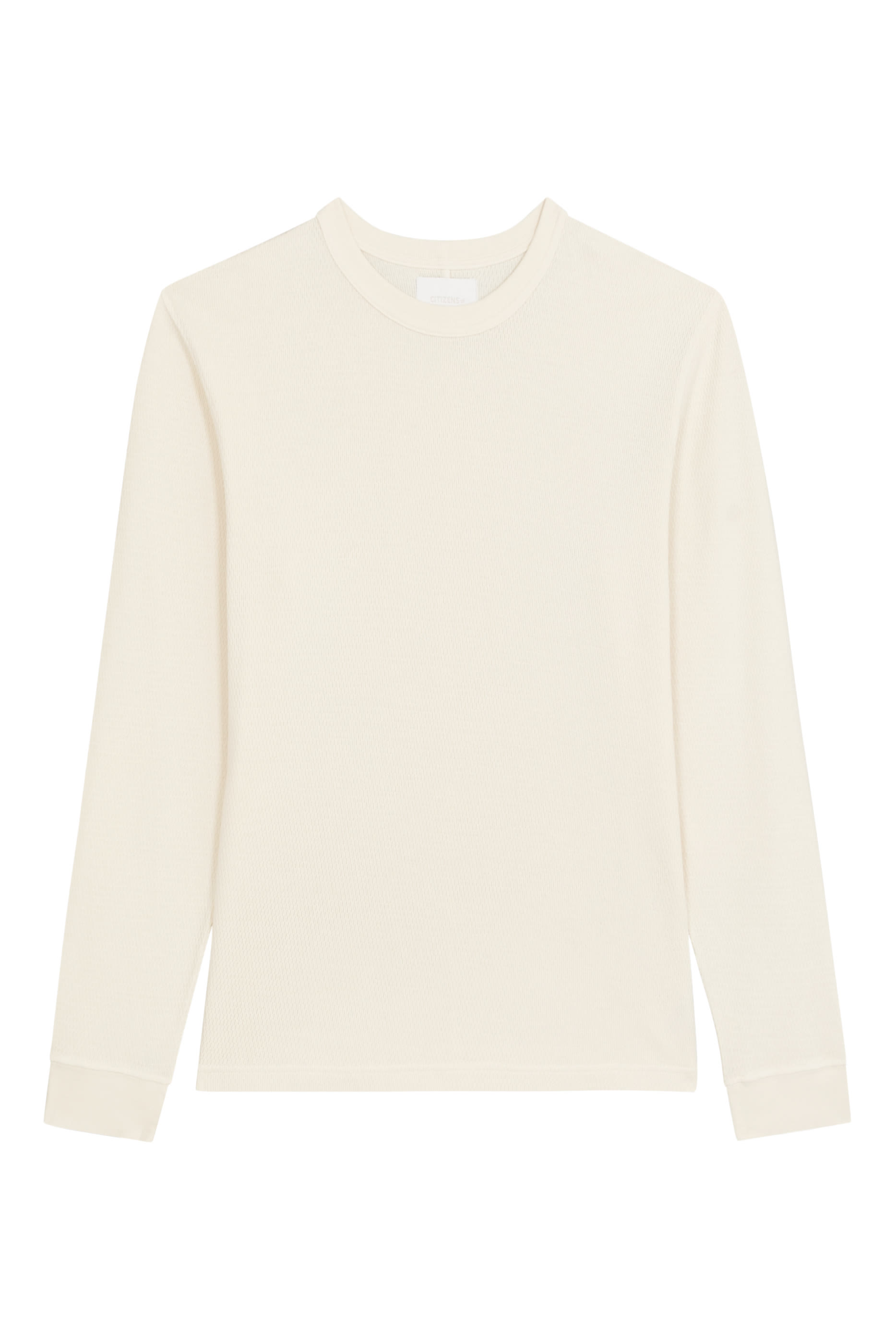 كنزة بياقة ضيقة وافل