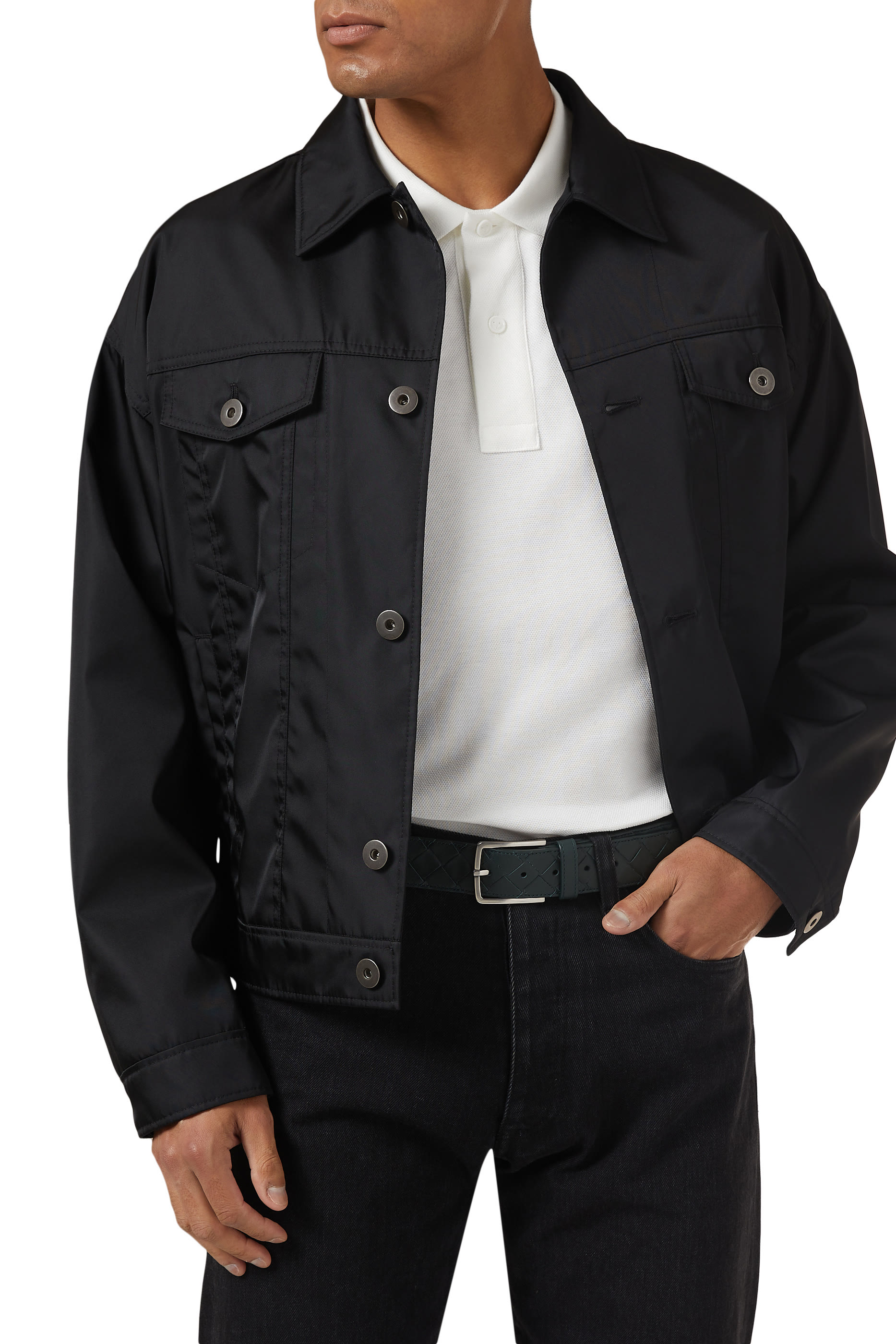 حزام جلد بتصميم مجدول