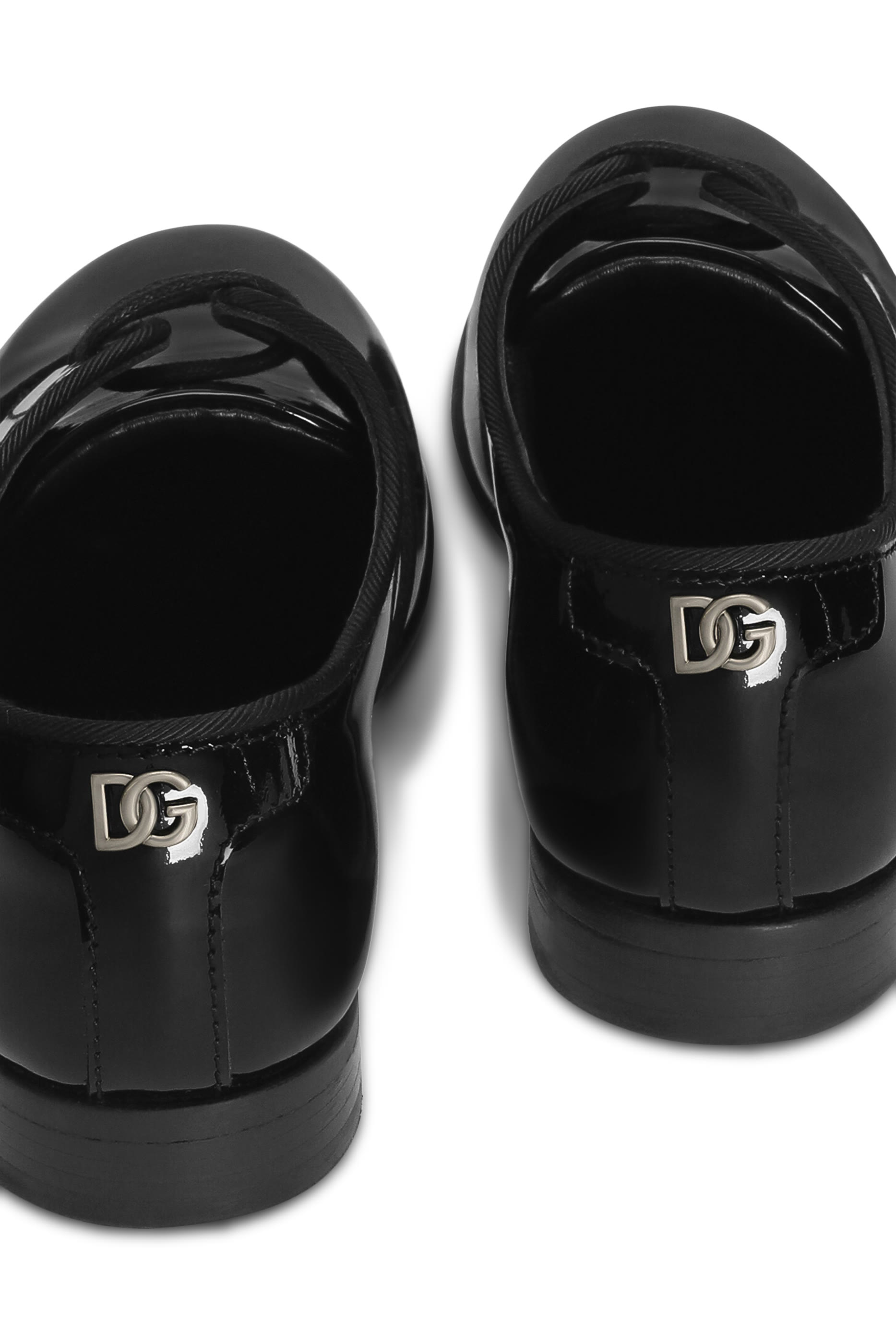 حذاء ديربي جلد عجل لامع للأطفال