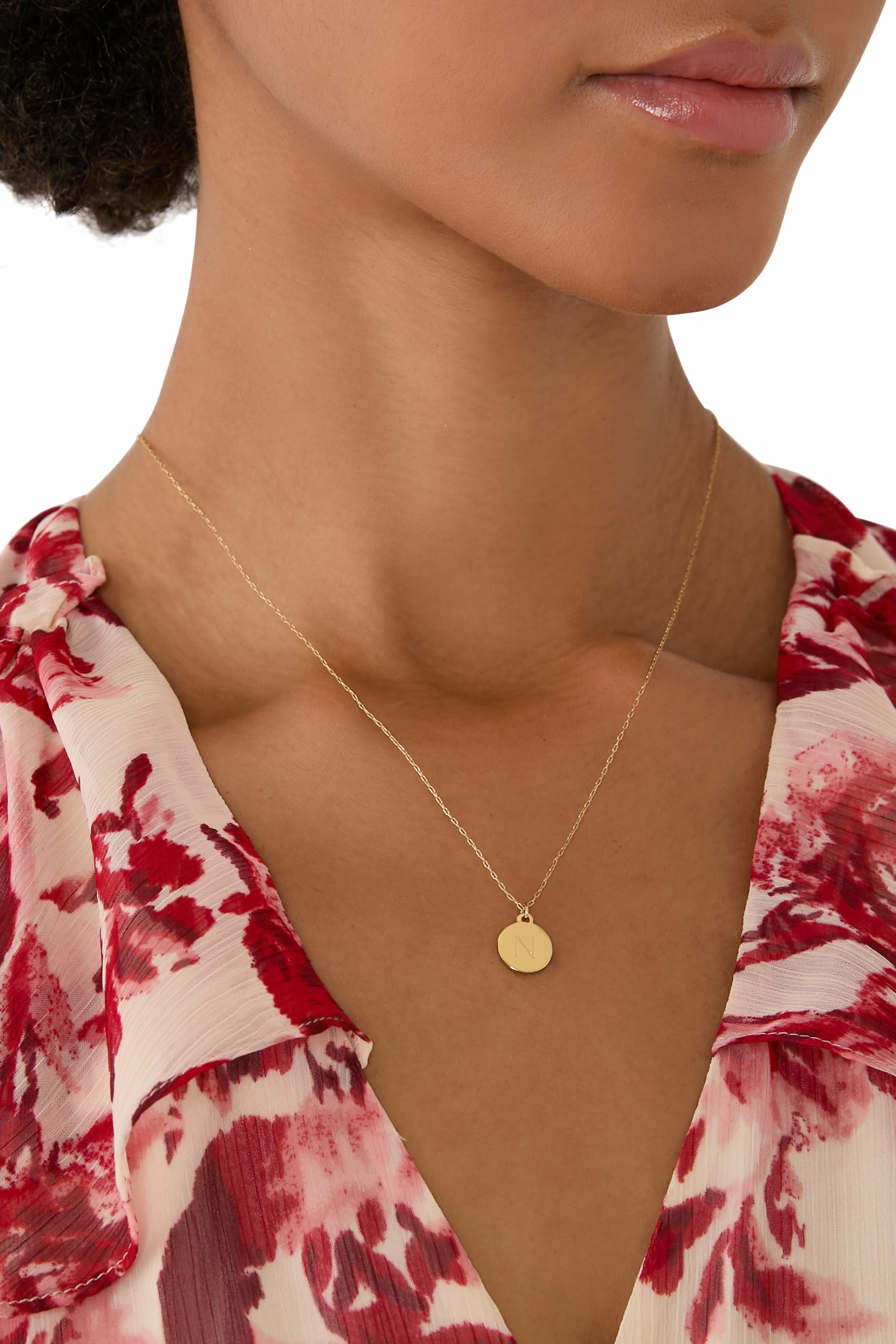 Initial &lsquo;N&rsquo; Mini Pendant