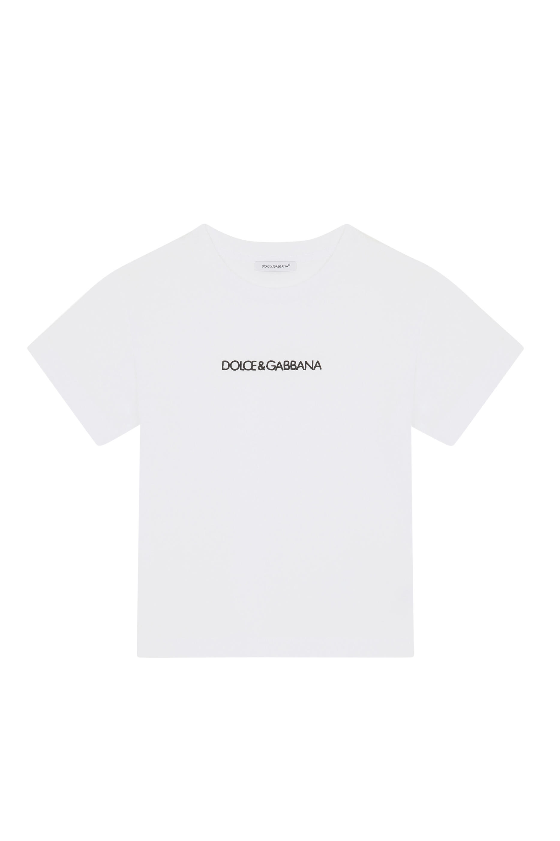 تيشيرت قطن للأطفال بنقشة شعار الماركة