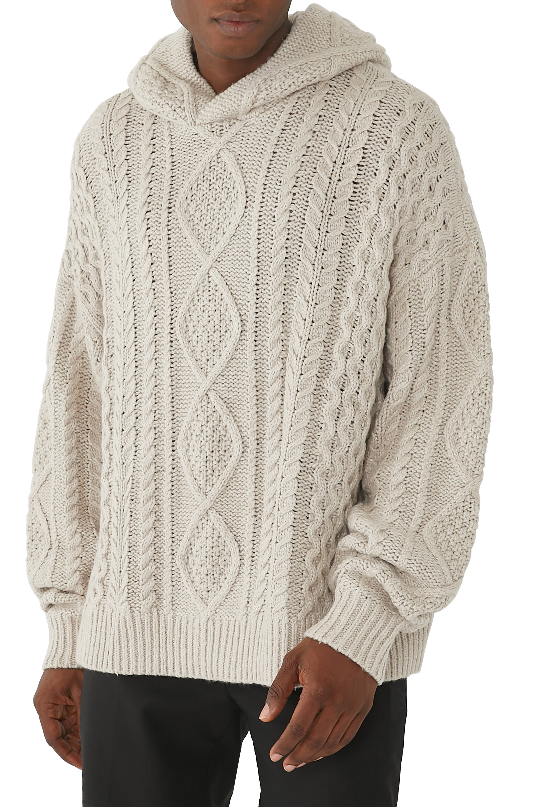 هودي نسيج بغرزة الضفيرة