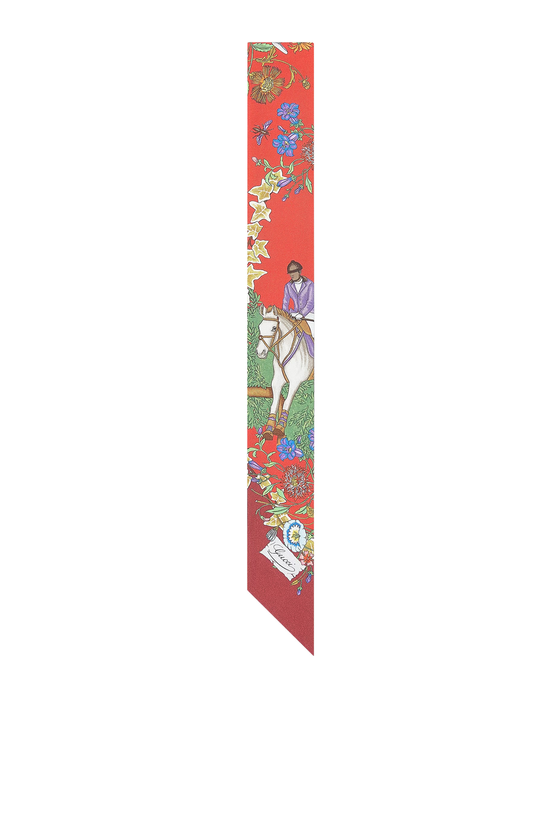 ربطة عنق بطبعة أزهار بالكامل حرير