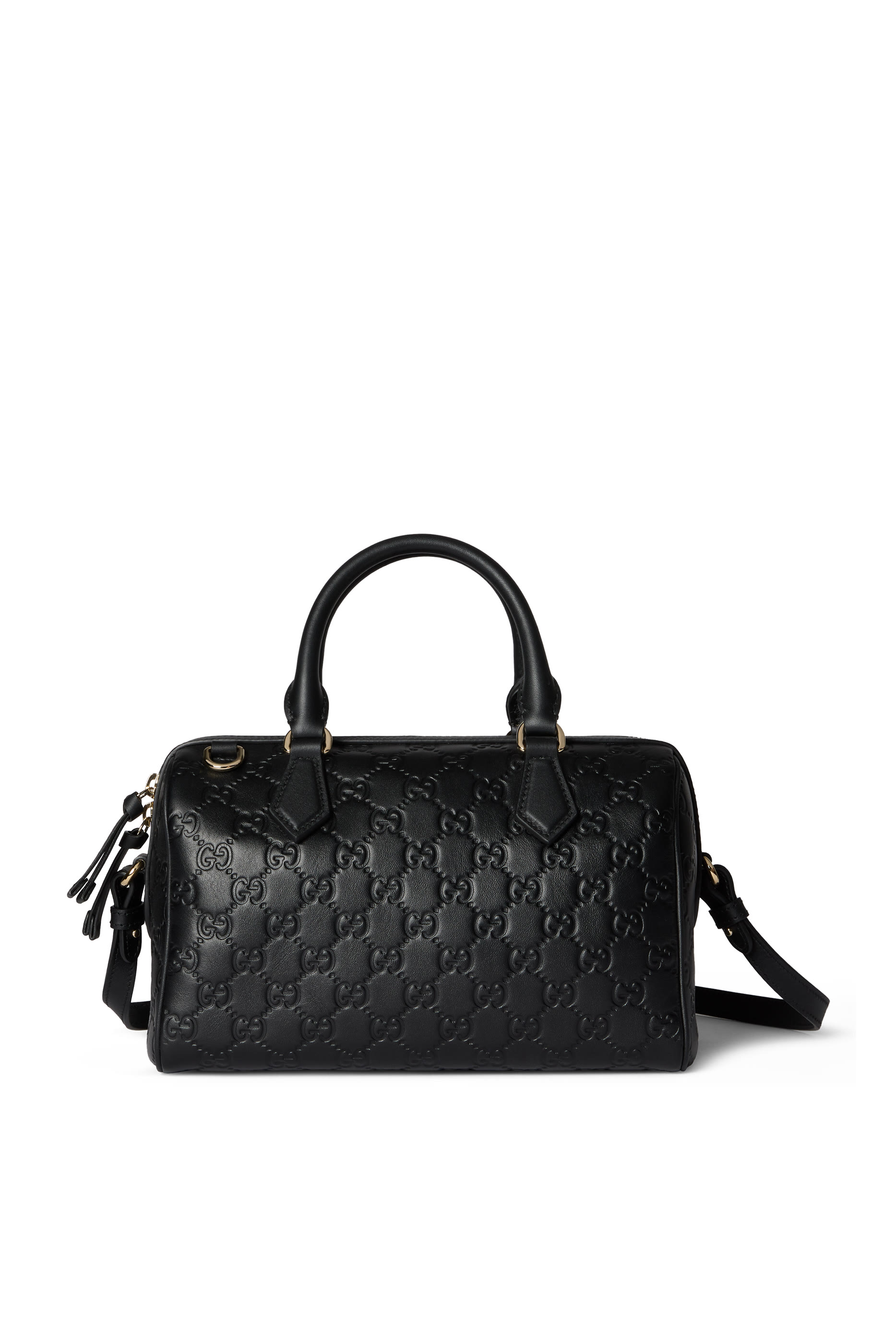 حقيبة بوستون متوسطة مزينة بشعار الماركة