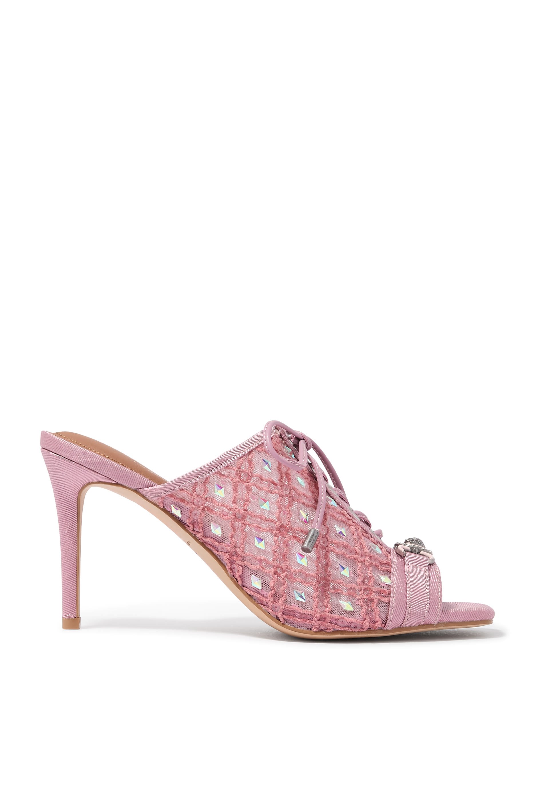 حذاء مانشون كورسيه بكعب مفتوح من الخلف