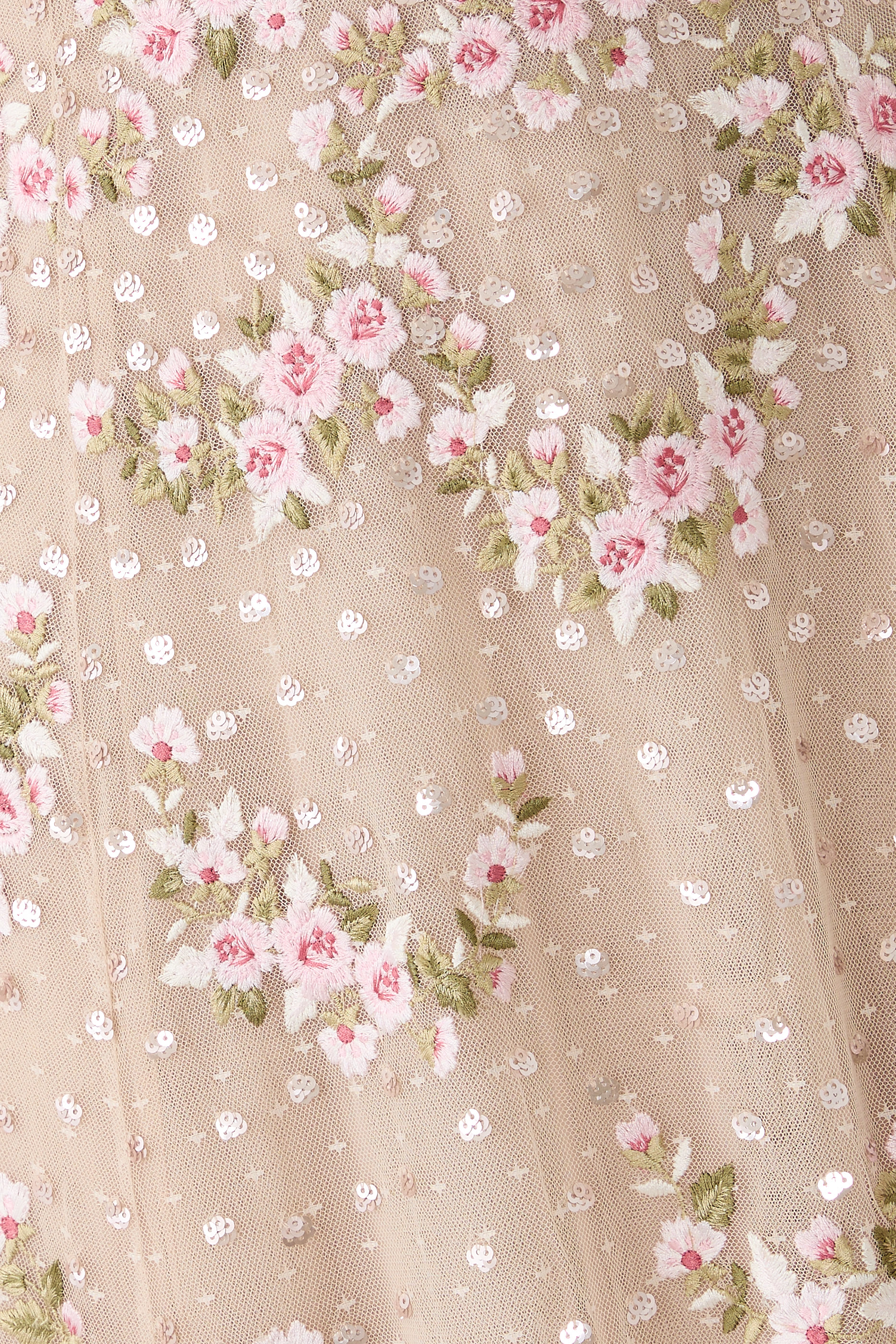 Crescent Roses Cape Ankle Gown