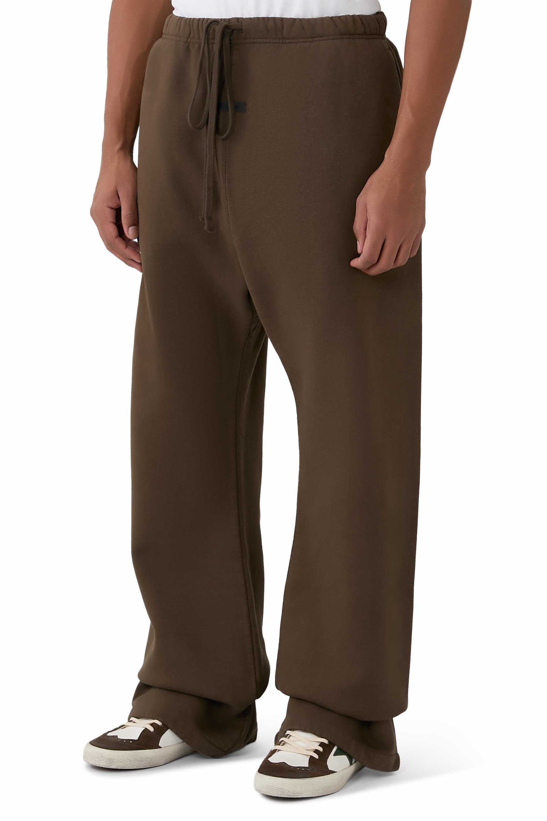 بنطال رياضي بقصة ساق واسعة صوف ثقيل الوزن