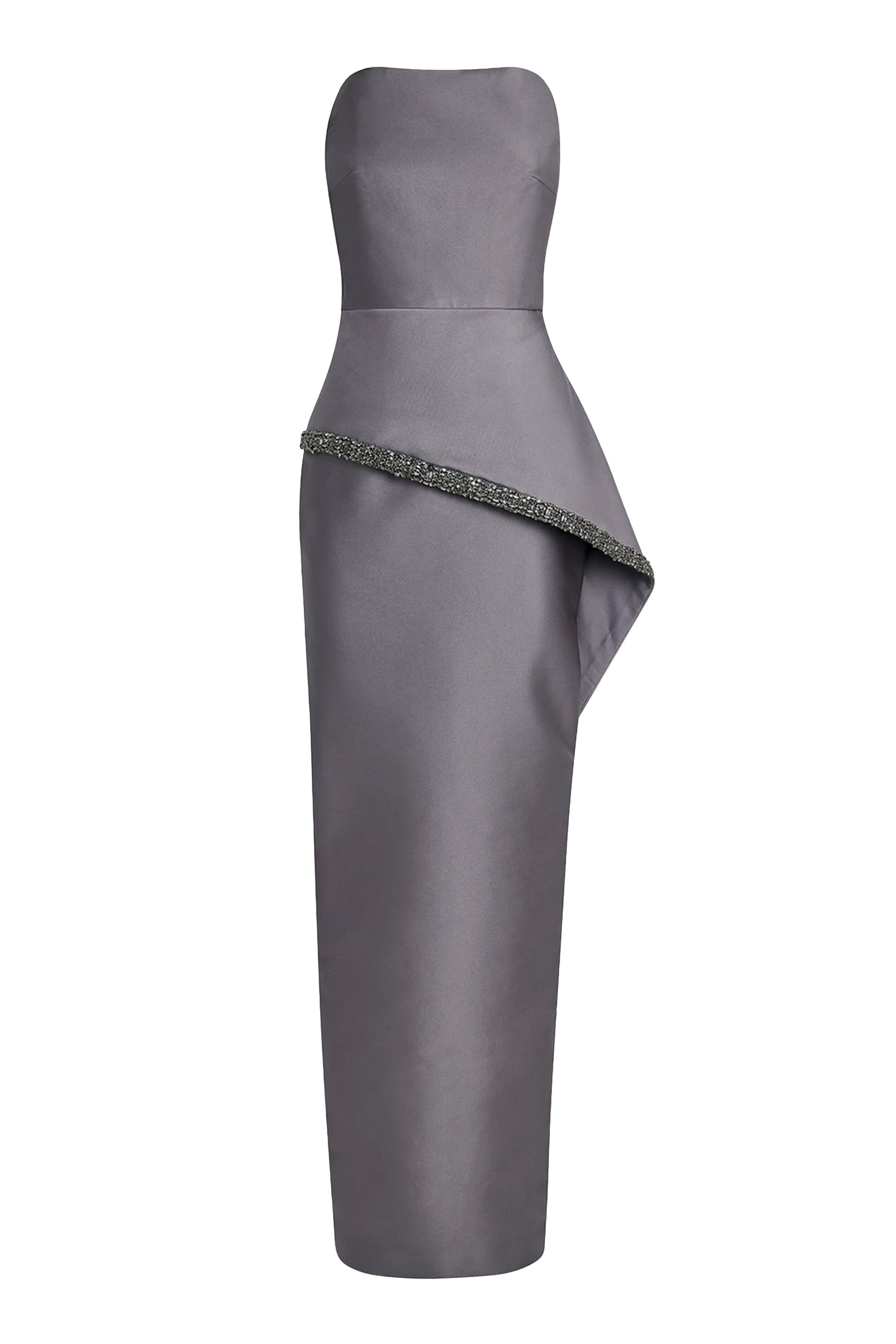 فستان سهرة بياقة مربعة وحافة جرس تفتا