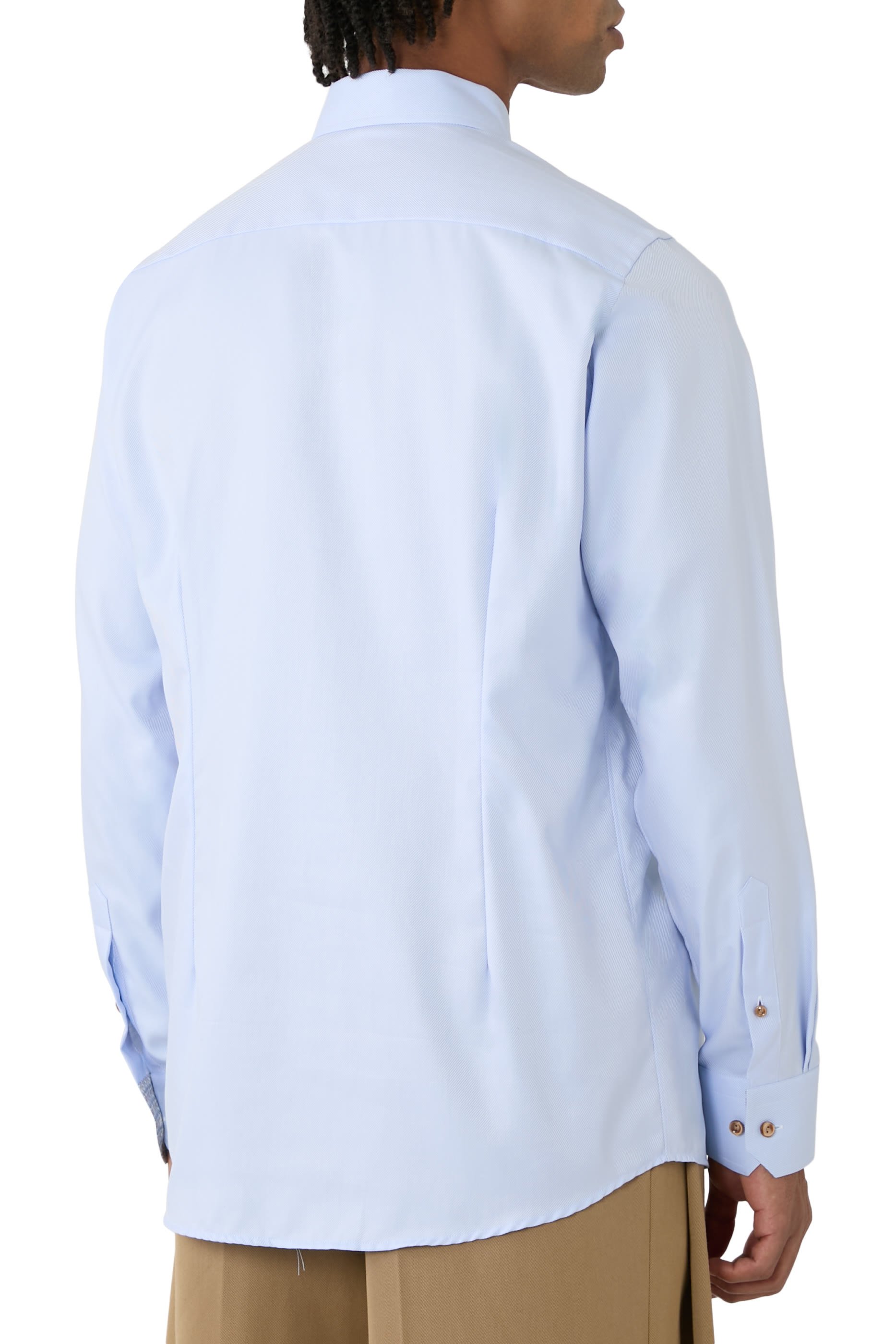 قميص تويل بارز الملمس بنقشة هندسية