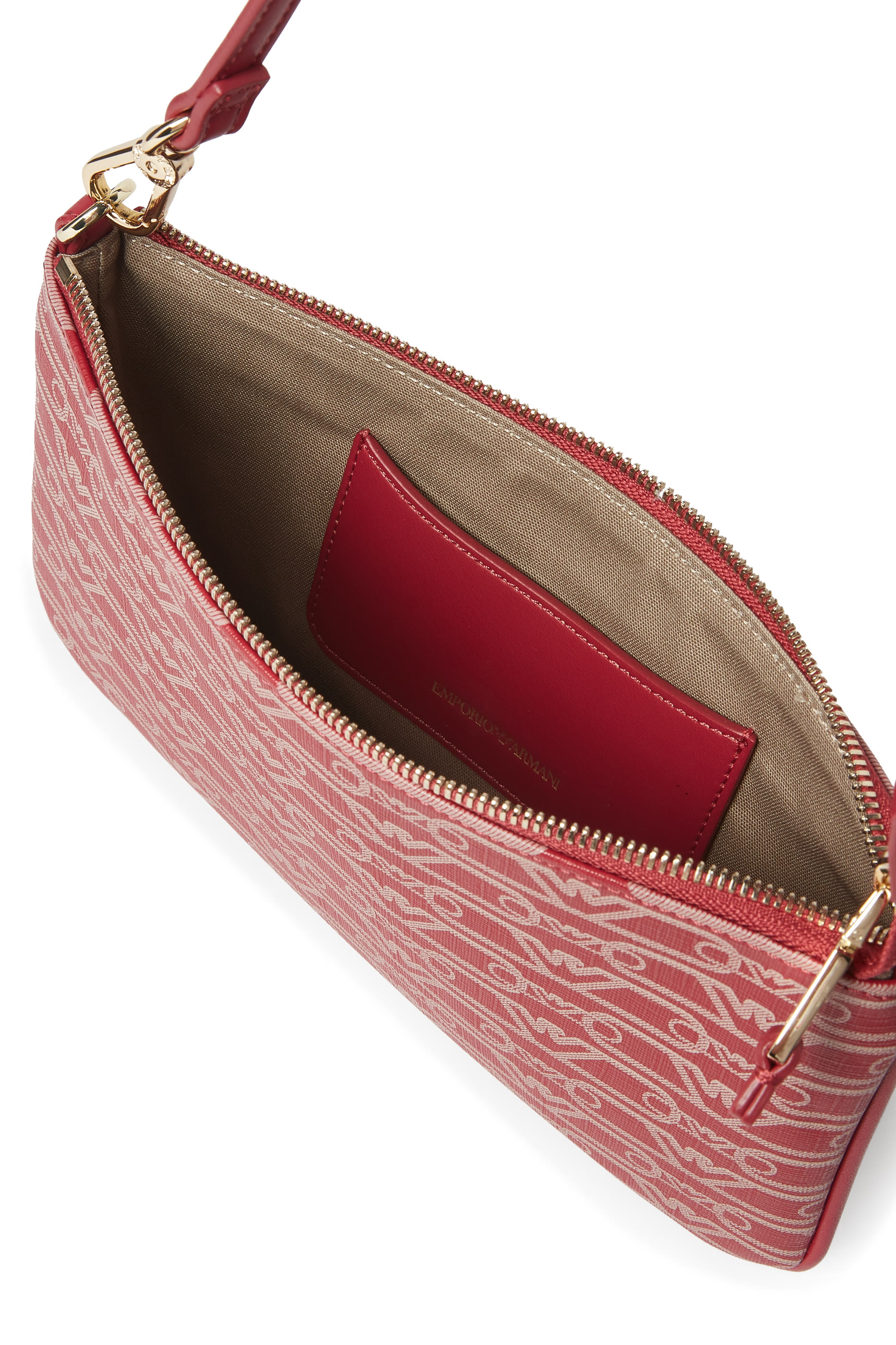 حقيبة بطبعة شعار الماركة بالكامل