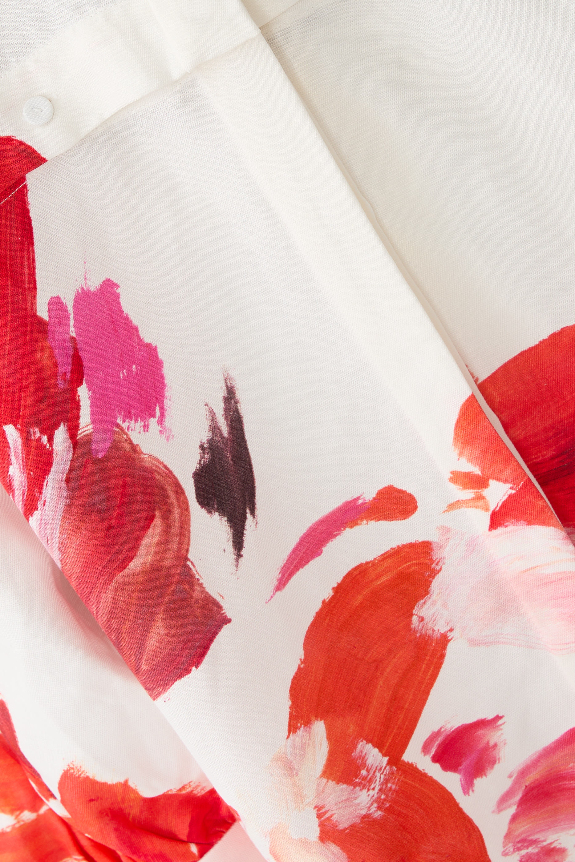 قميص بنقشة زهور كتان