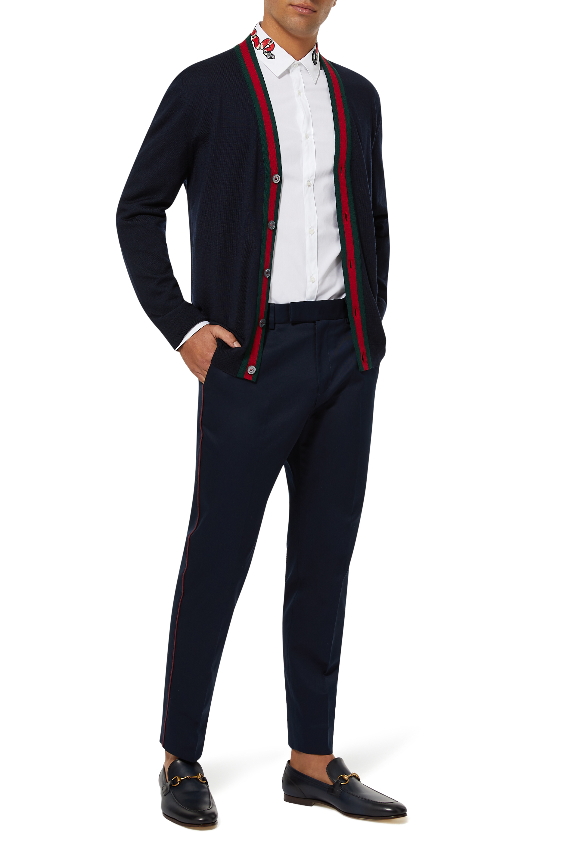 قميص دوك قطن برقعة أفعى