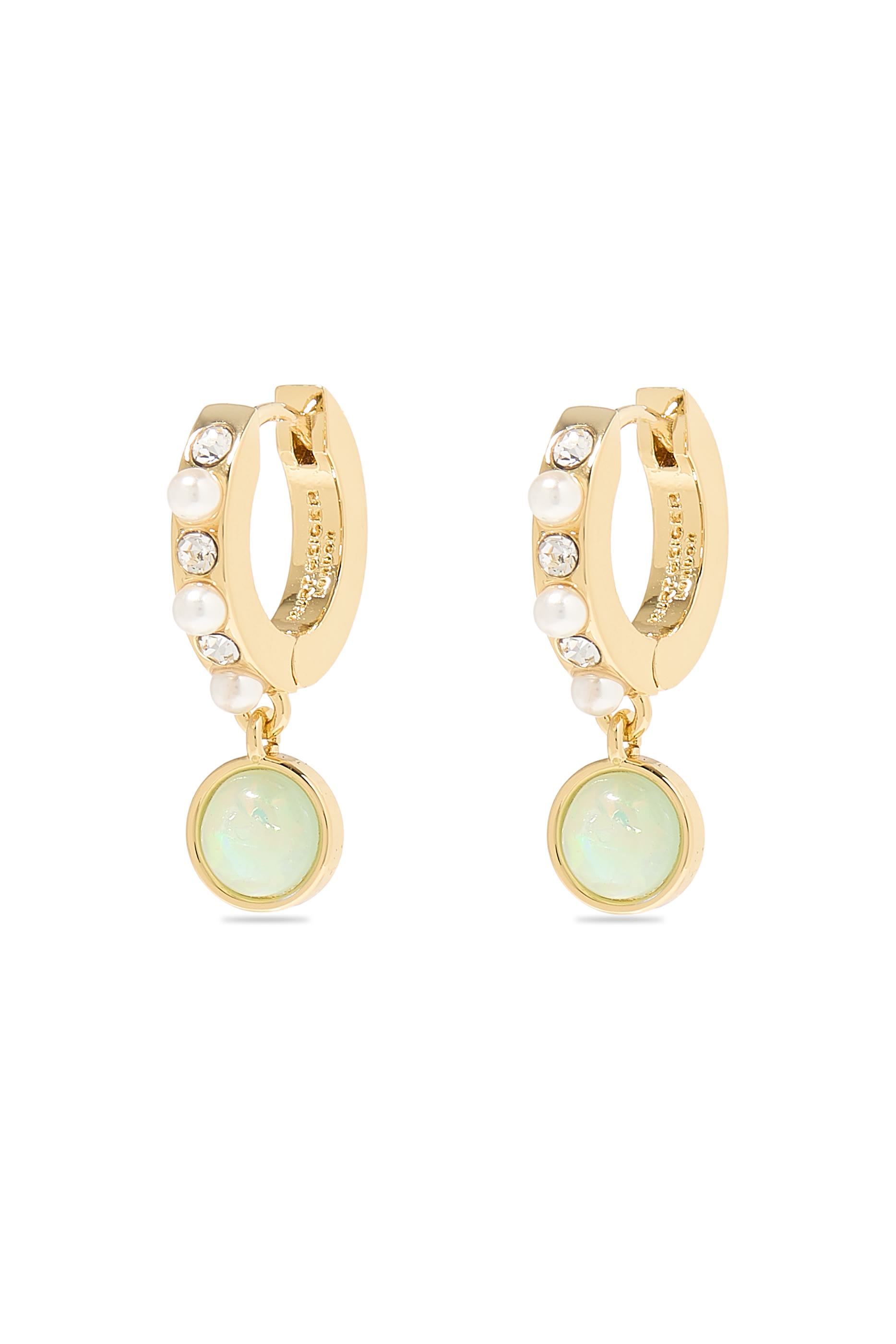 أقراط هاجي متدلية دائرية مرصعة بأحجار زركونيا مكعبة، نحاس