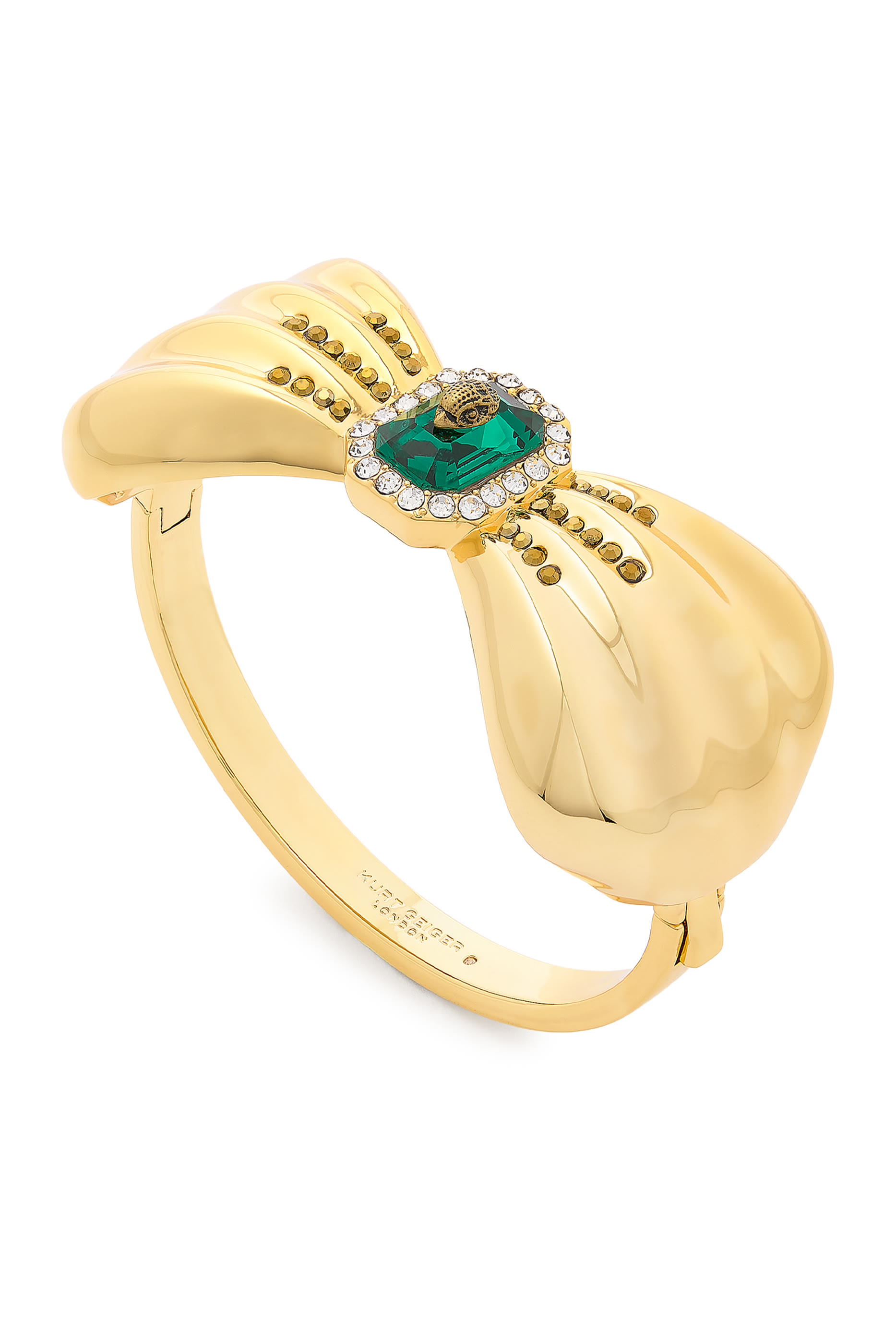 سوار مزين بفيونكة كبيرة، نحاس وزجاج وأحجار زركونيا مكعبة