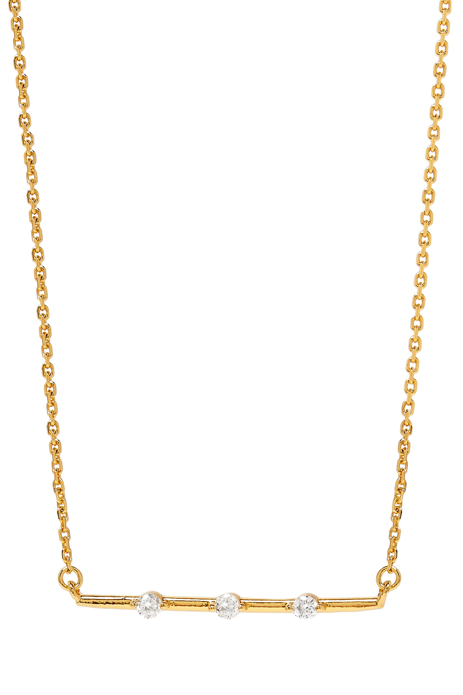 قلادة هينت اوف شيمر بدلاية مرصعة بأحجار زركونيا، معدن مطلي