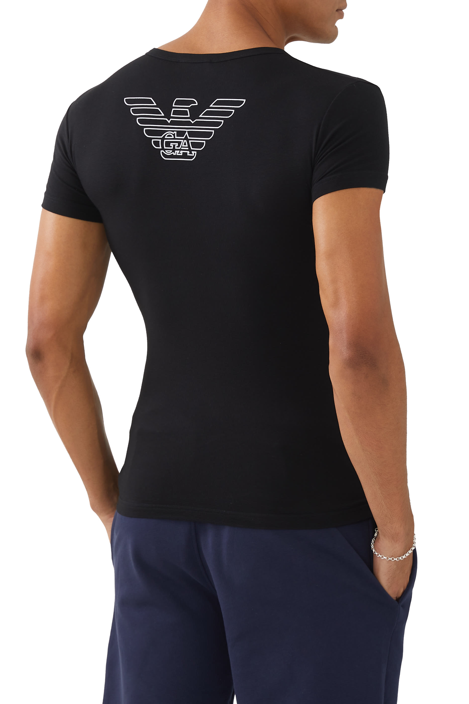 تيشيرت قطن بطبعة شعار الماركة