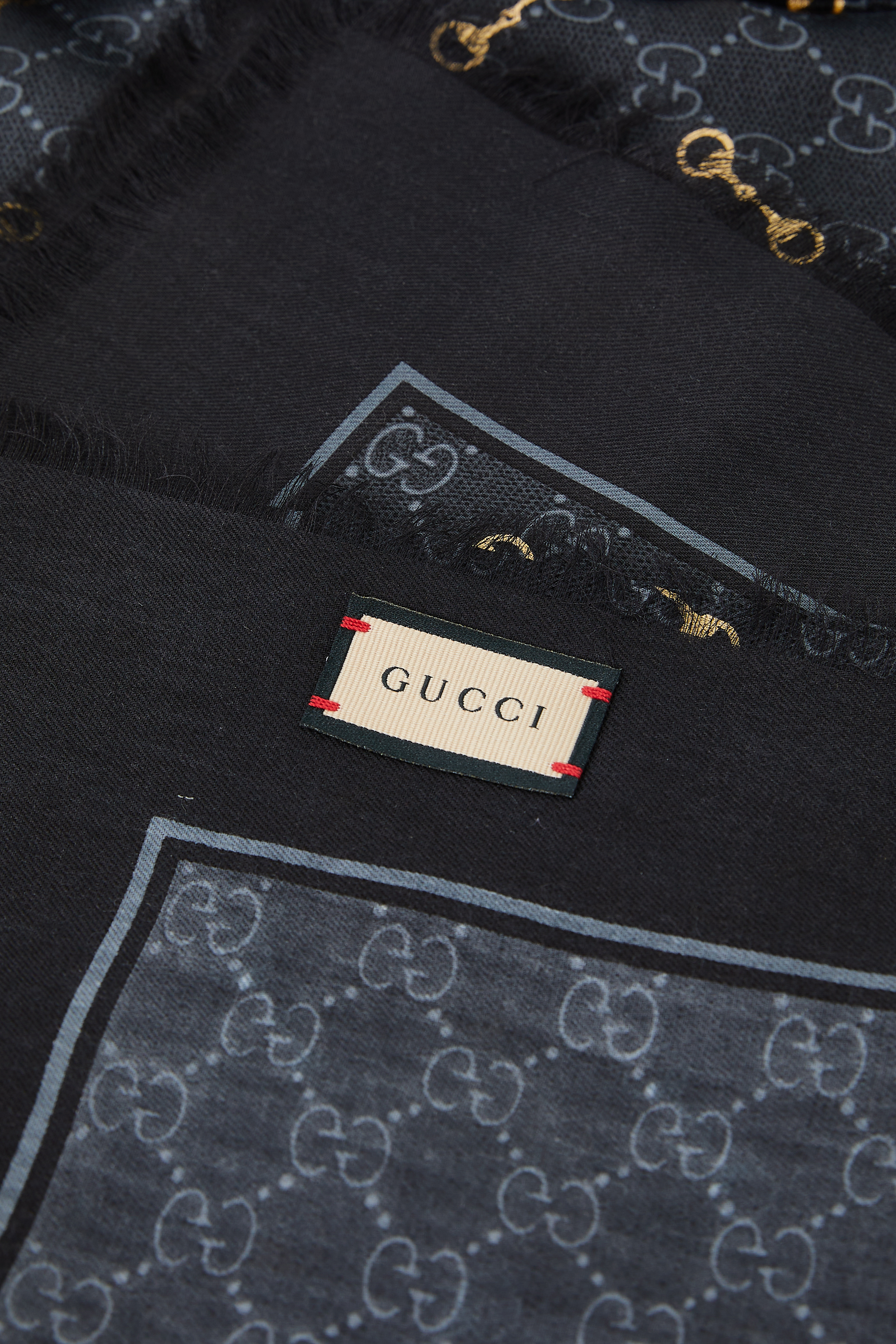 شال بحلية لجام حصان وشعار حرفي الماركة حرير