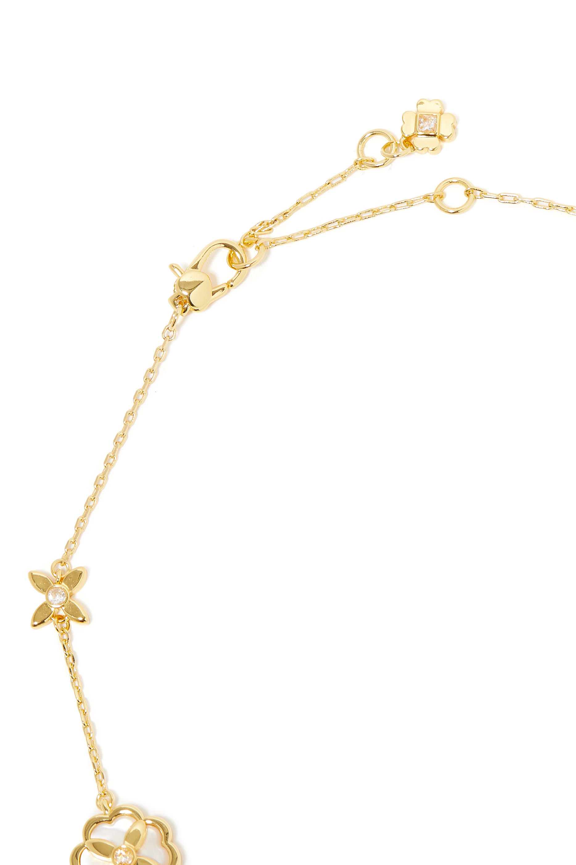 قلادة هيريتدج بلوم بحلي مرصعة بعرق اللؤلؤ معدن مطلي