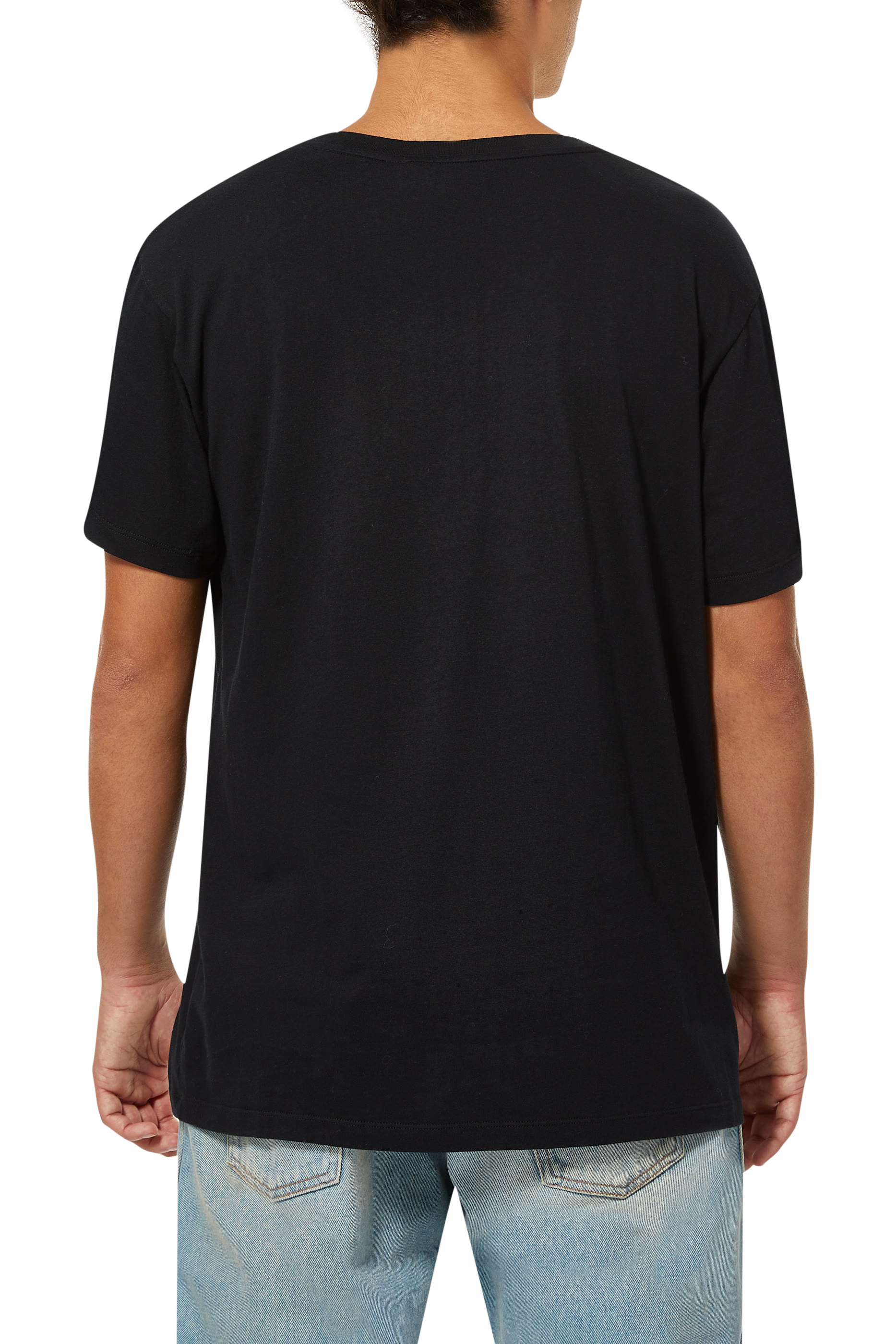 تيشيرت قطن بنقشة شعار الماركة