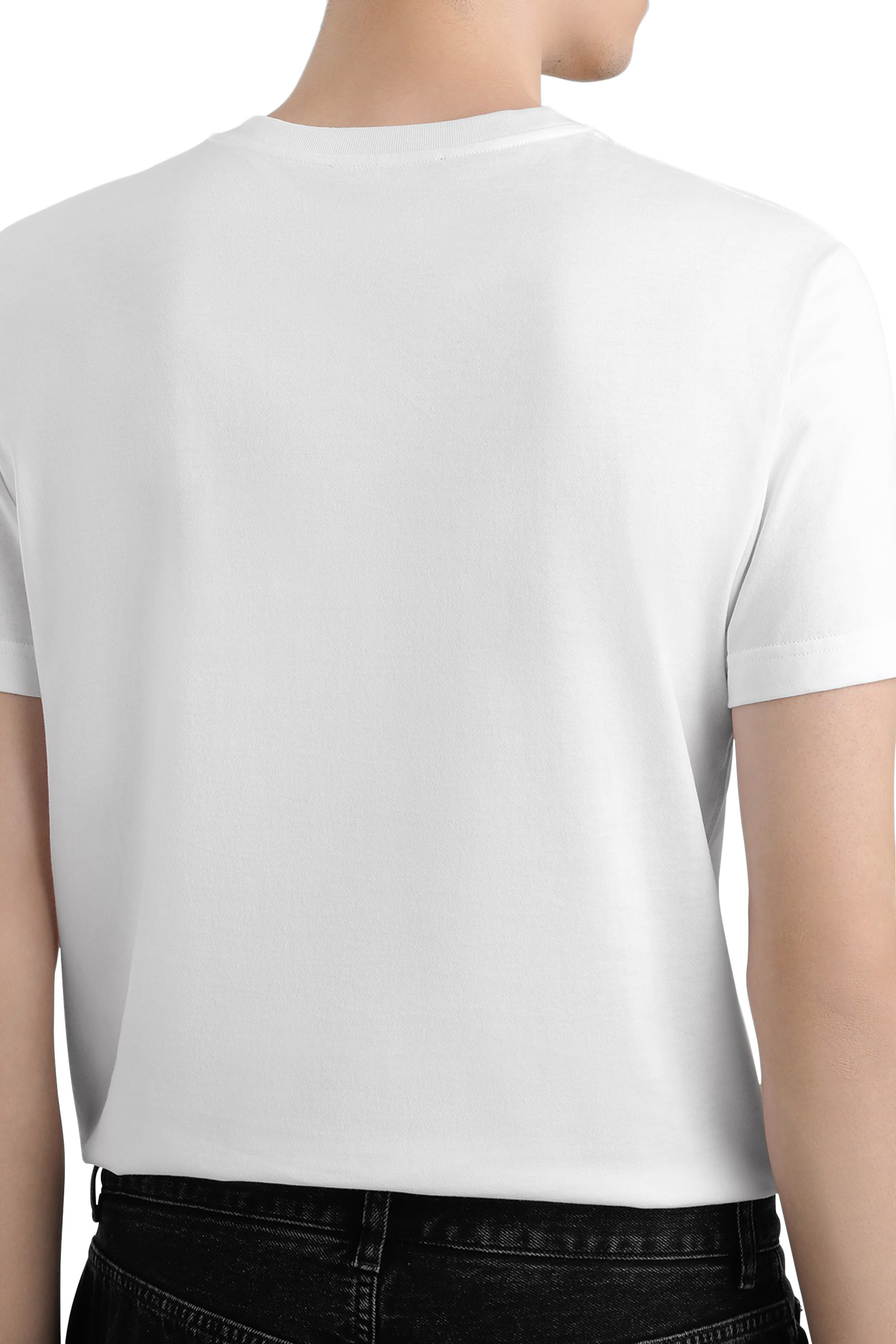 تيشيرت بطبعة شعار الماركة قطن