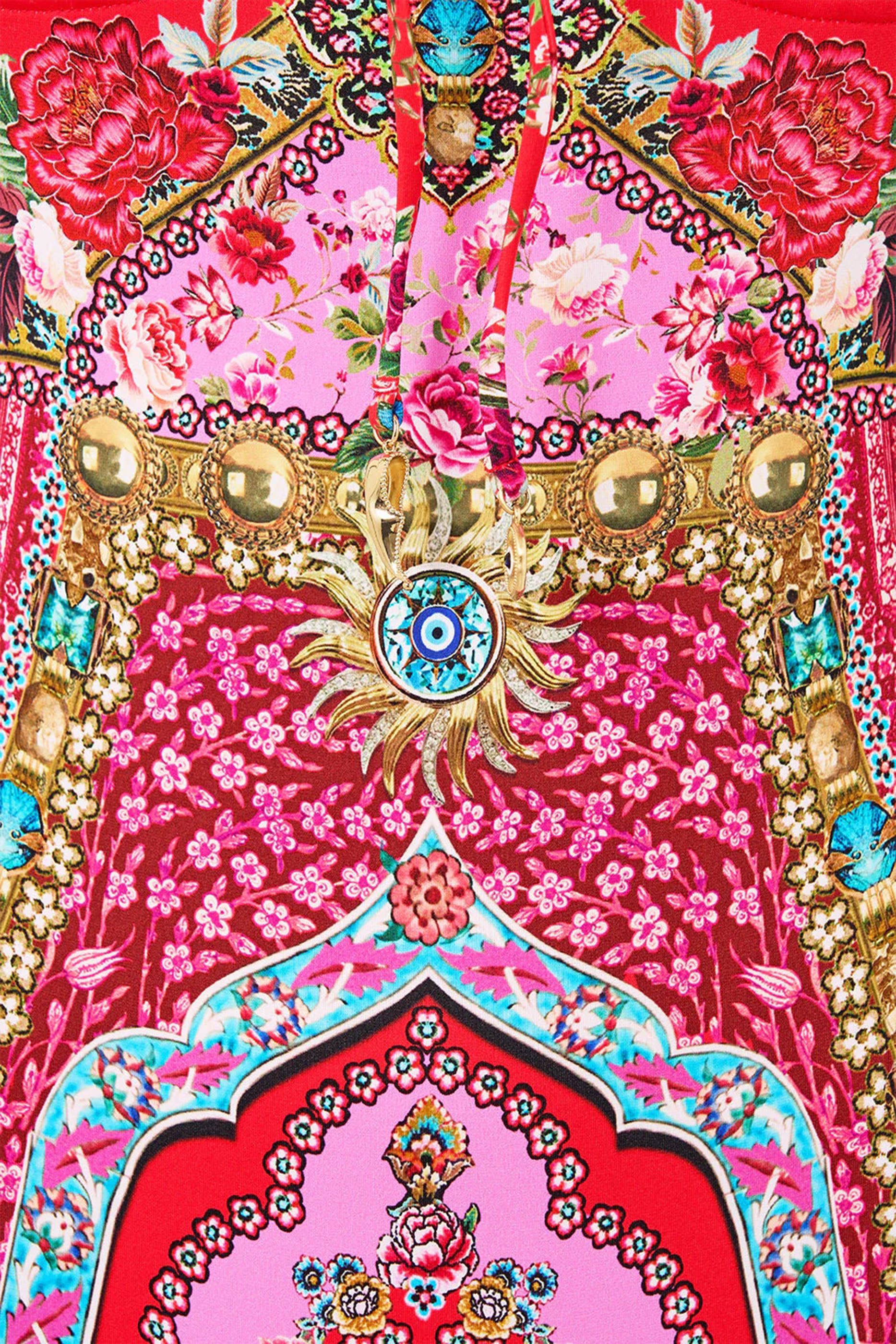 بدلة سباحة بتصميم قطعة واحدة بقوالب مكشكشة وسلك تحتي