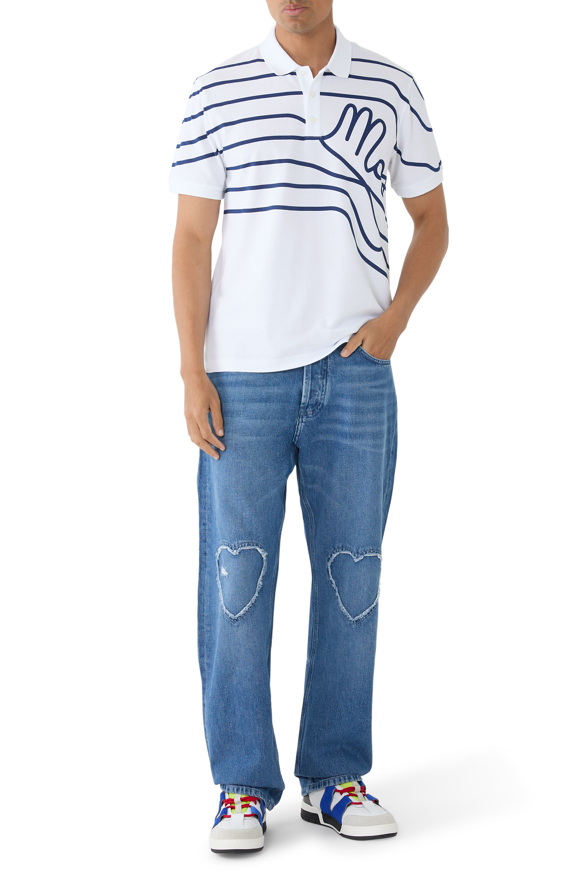 قميص بولو قطن بيكيه بشعار الماركة