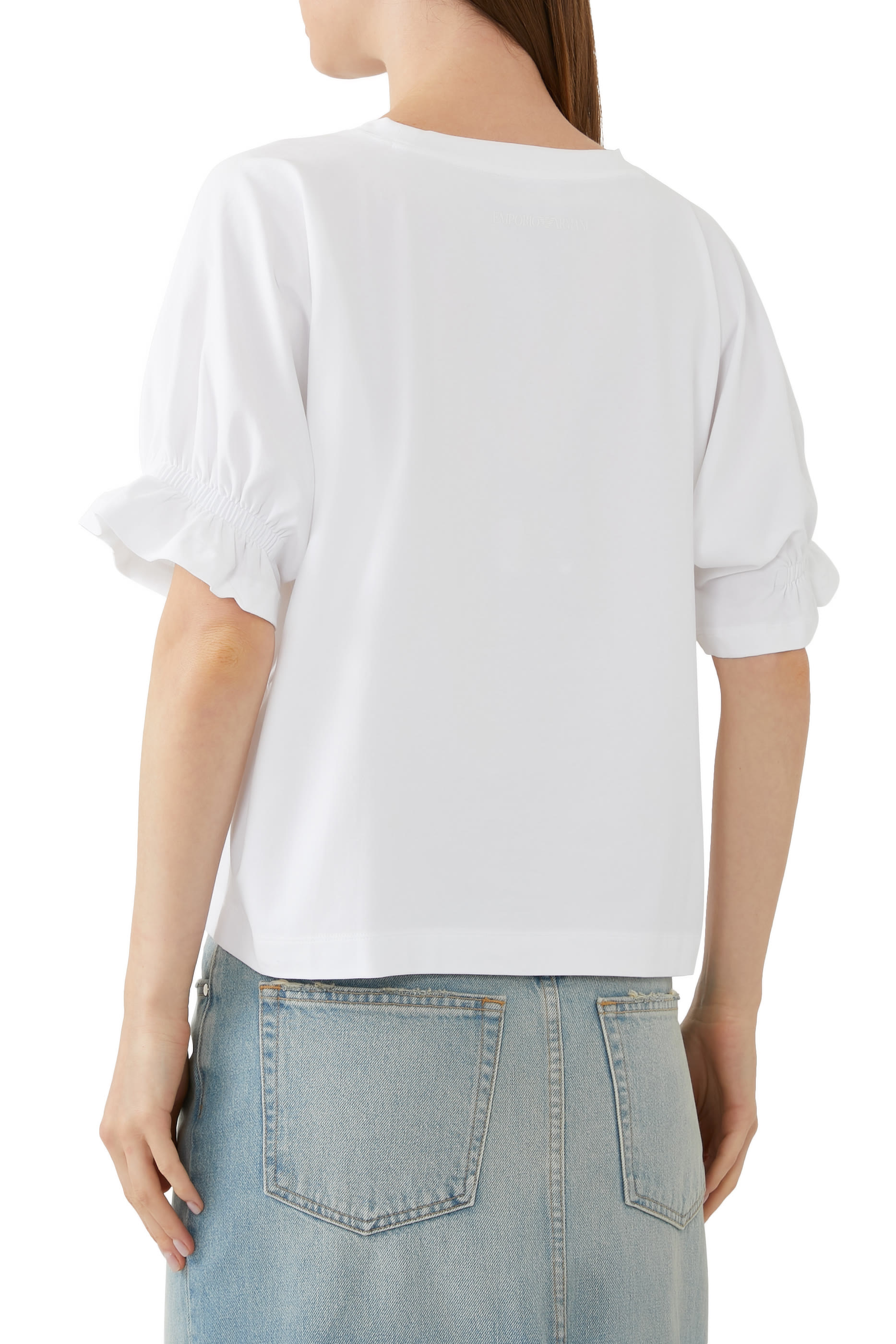 تيشيرت ايه اس في بشعار الماركة المطرز جيرسيه عضوي مطاطي