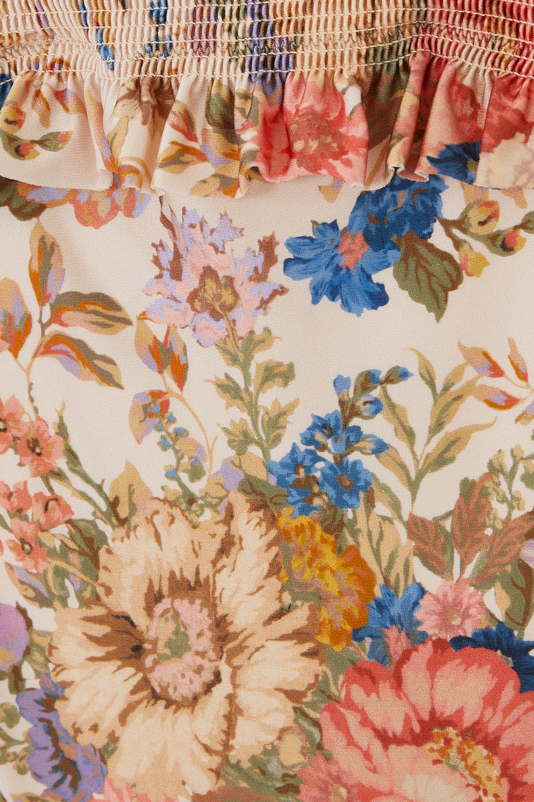 لباس سباحة قطعة واحدة اوجست بكشكش وطبعات زهور