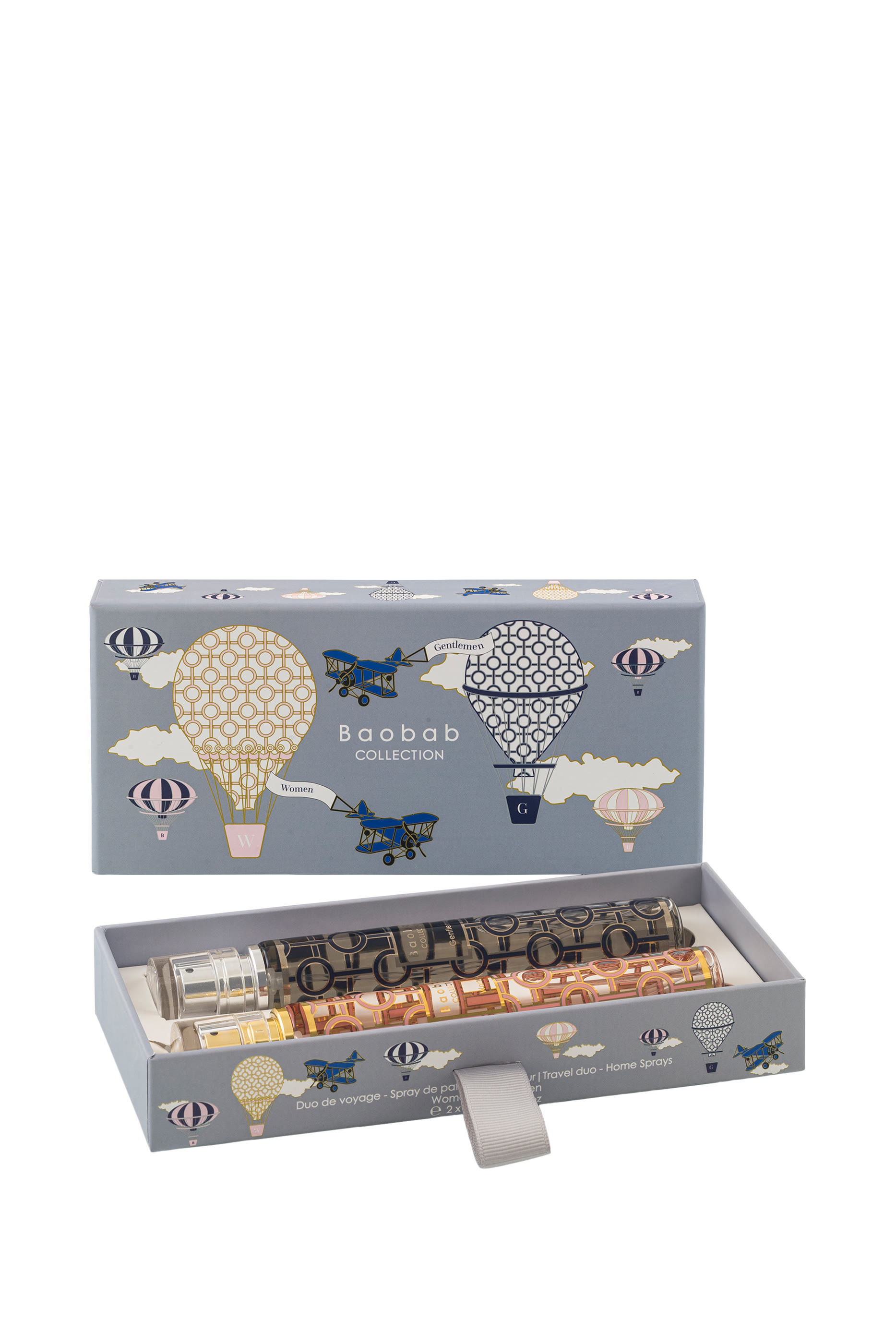 مجموعة هدية بخاخات معطر غرف بحجم مناسب للسفر وومن وجنتلمان