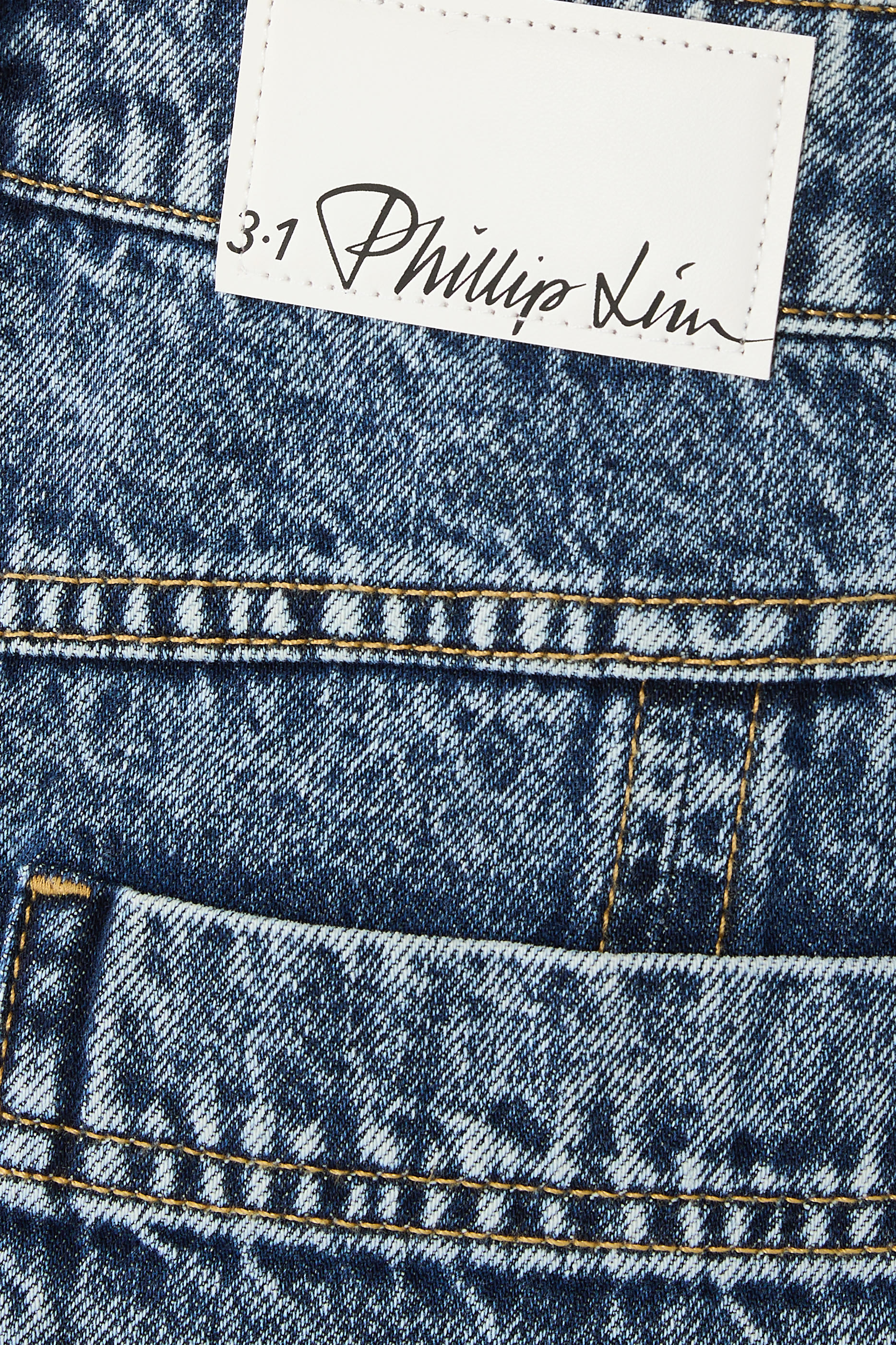 بنطال تنورة بطيات دنيم