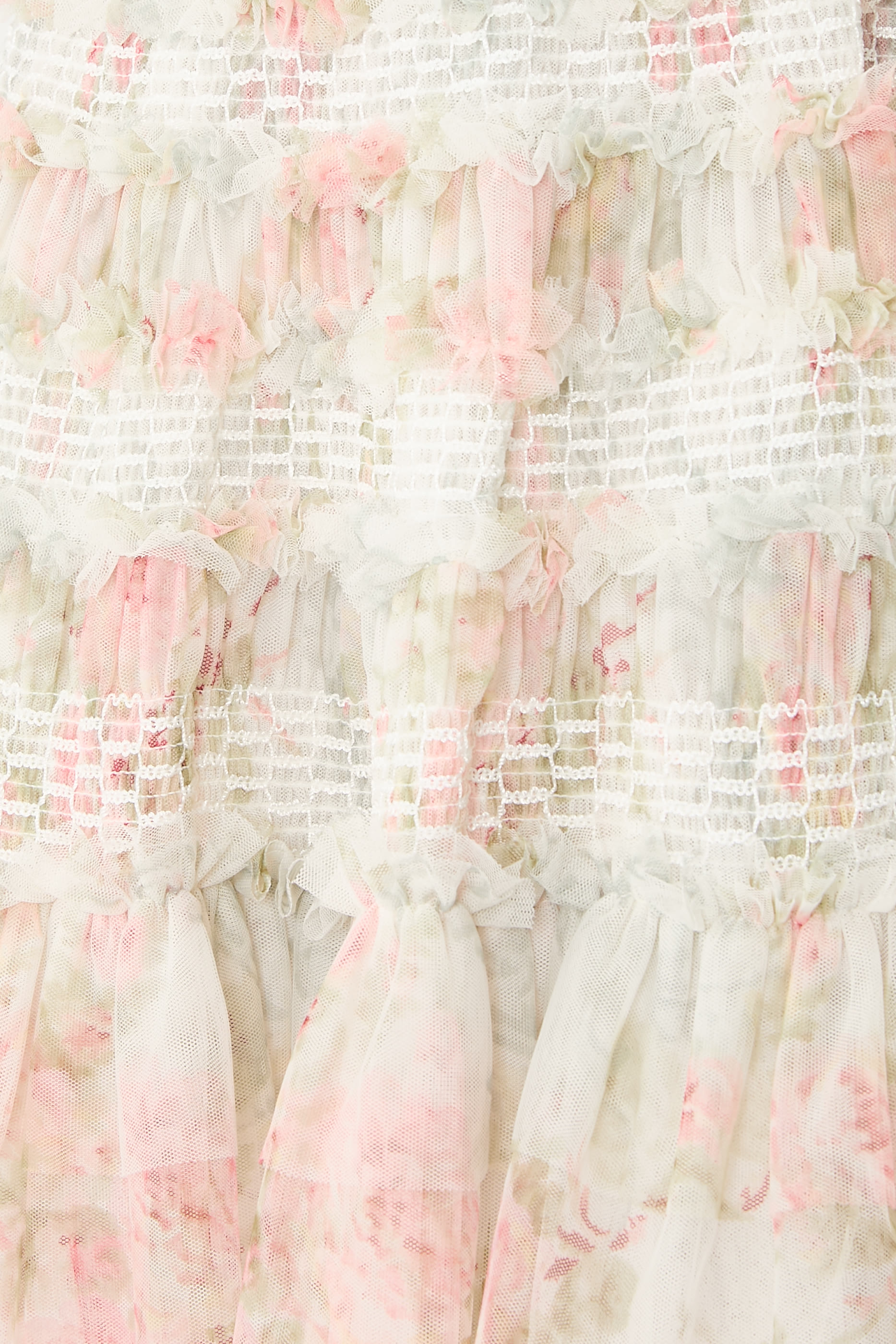 فستان مادام روز إيلودي قصير بأكتاف مكشوفة نقشة بحجم صغير