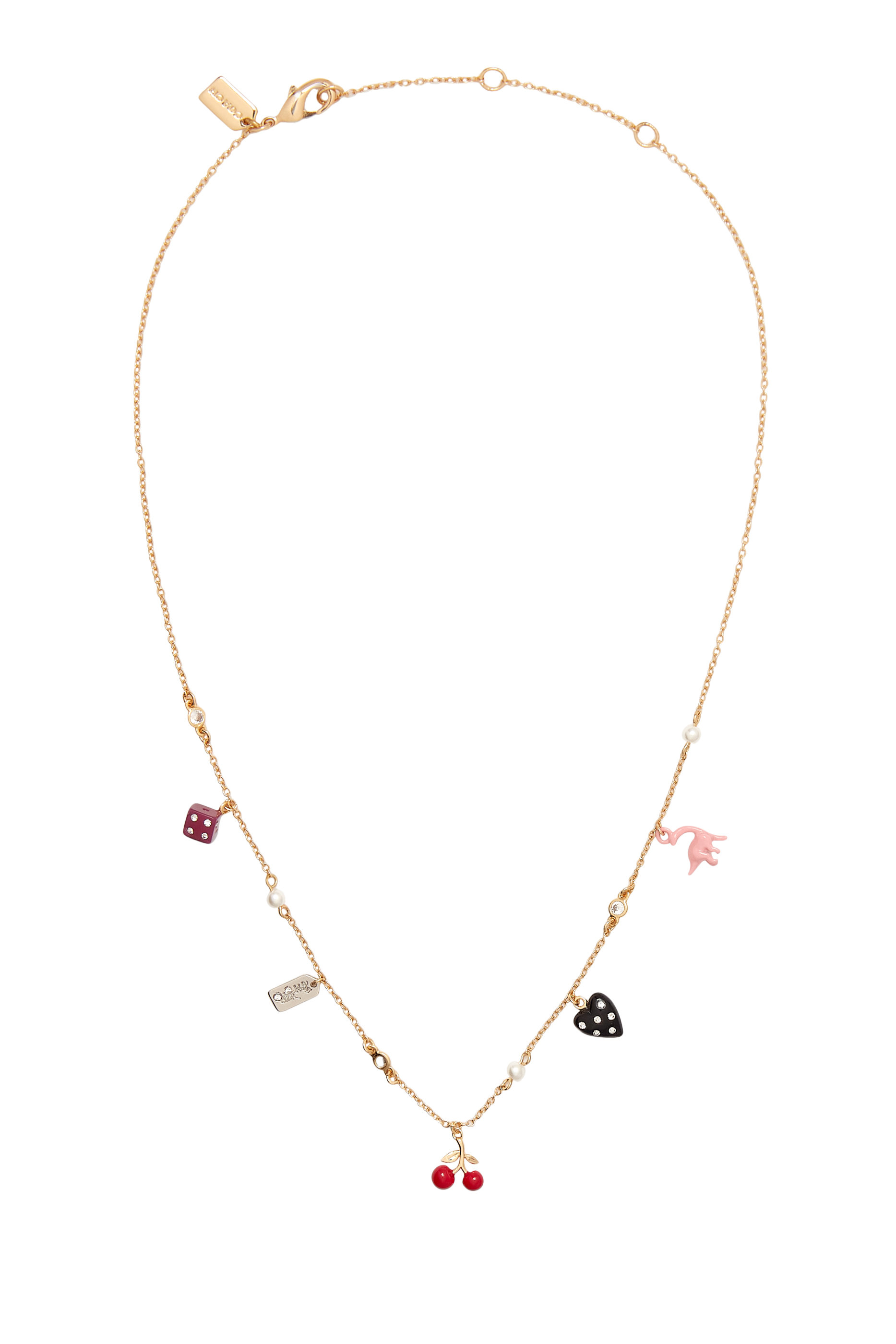 قلادة بيب بحلي فينتج صغيرة مرصعة بكريستال زجاجي وأحجار الراين، نحاس