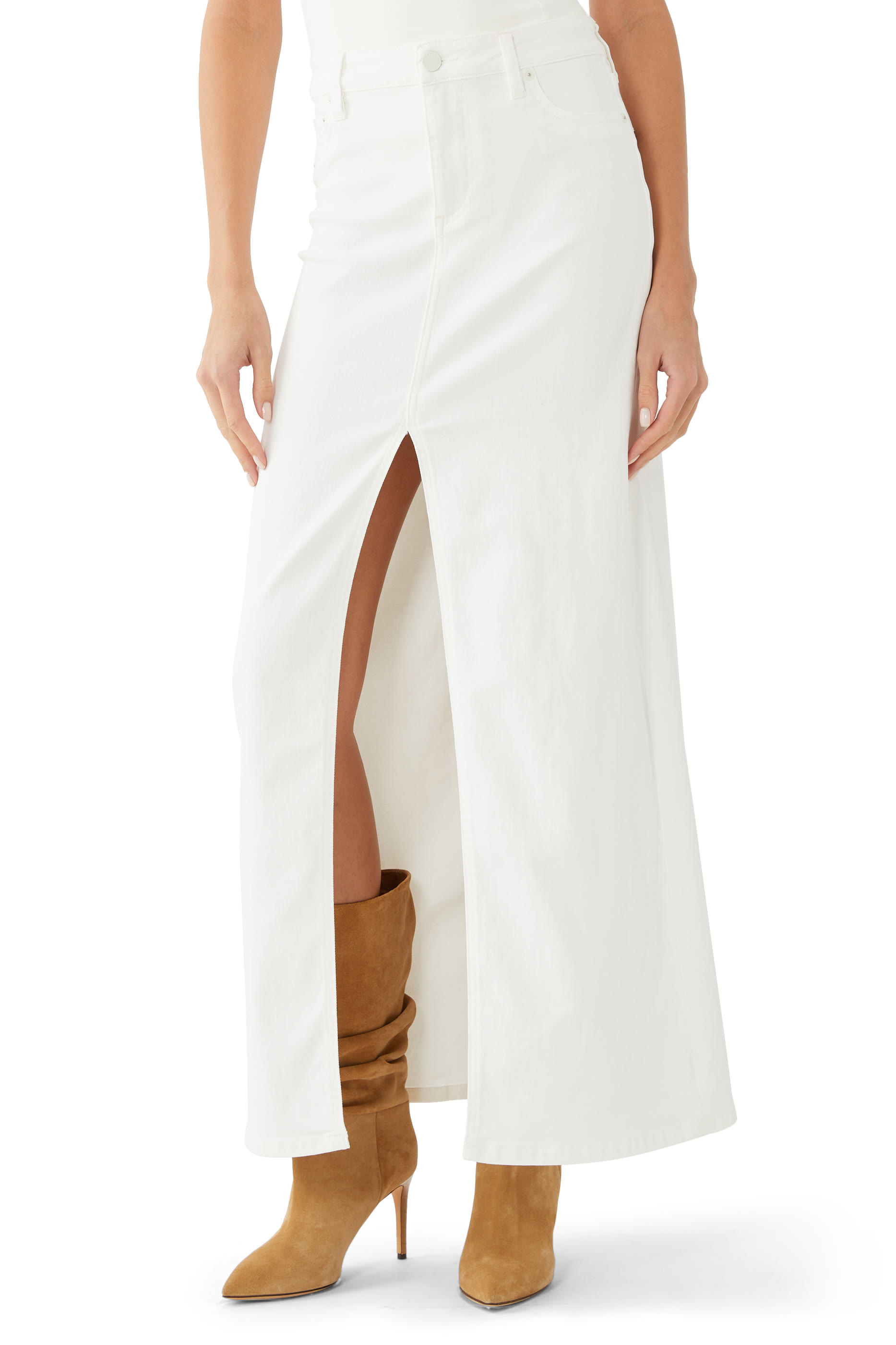 تنورة راي طويلة دنيم