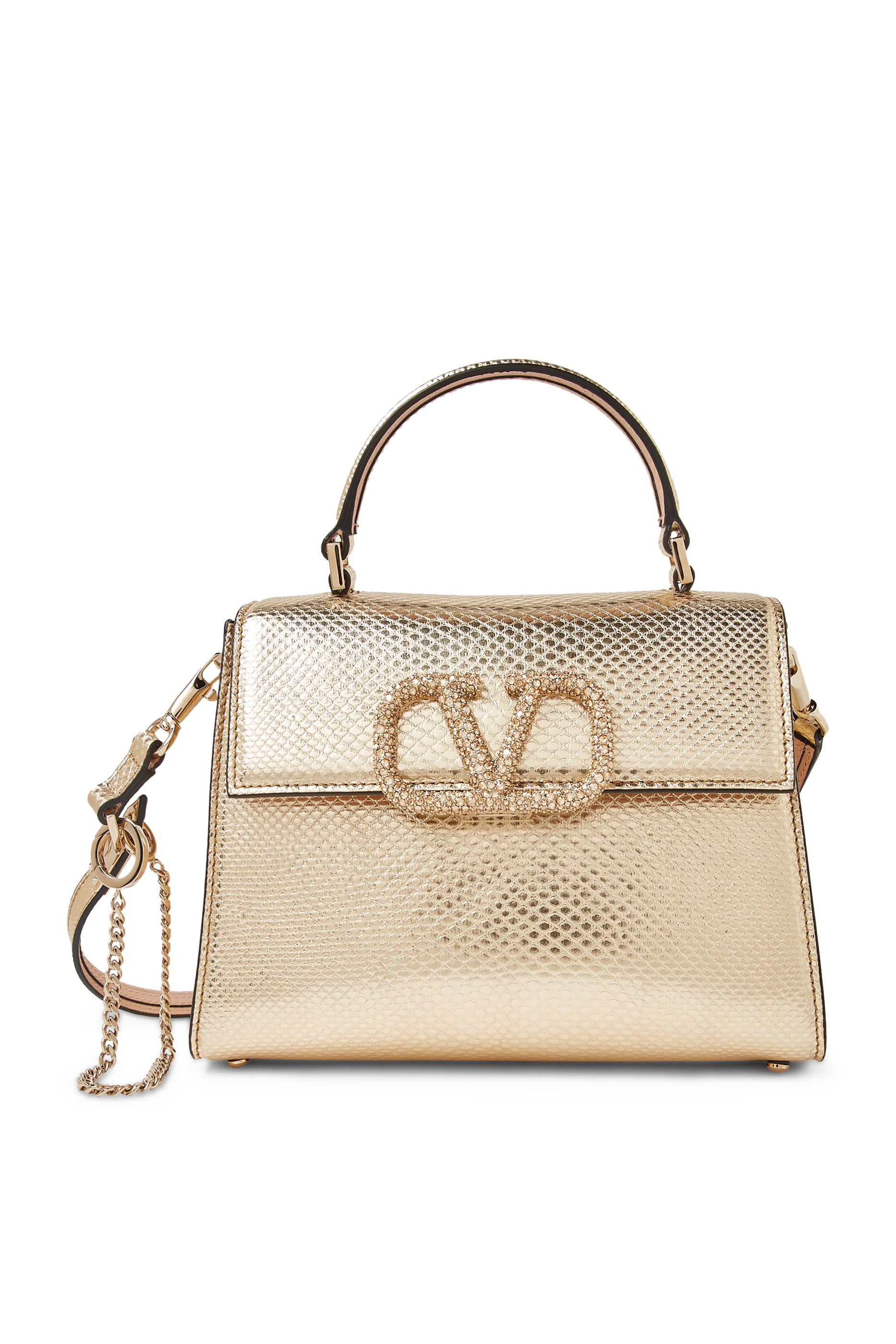 حقيبة بيد علوية بشعار الماركة