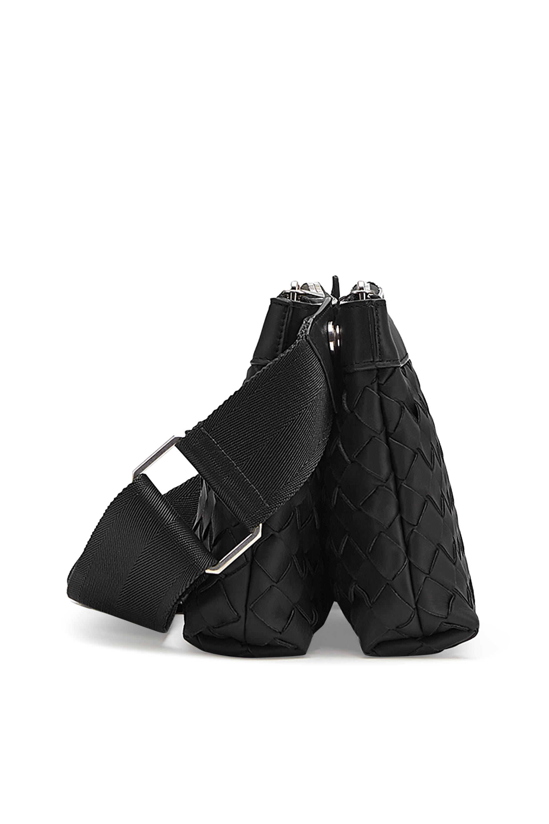 حقيبة مسنجر جلد بتصميم مجدول