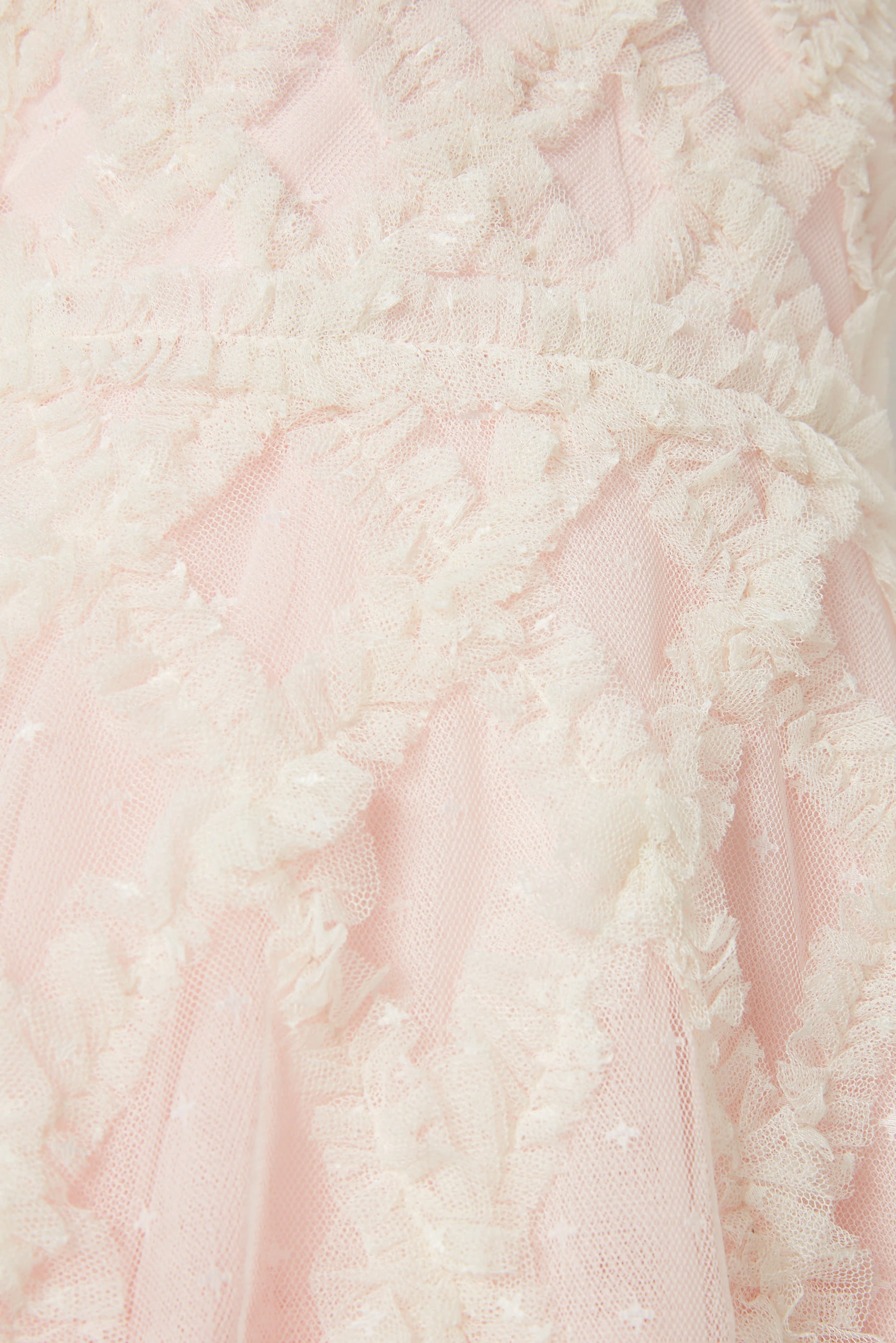 فستان  أنطوانيت بصدرية مزينة بأزهار للأطفال